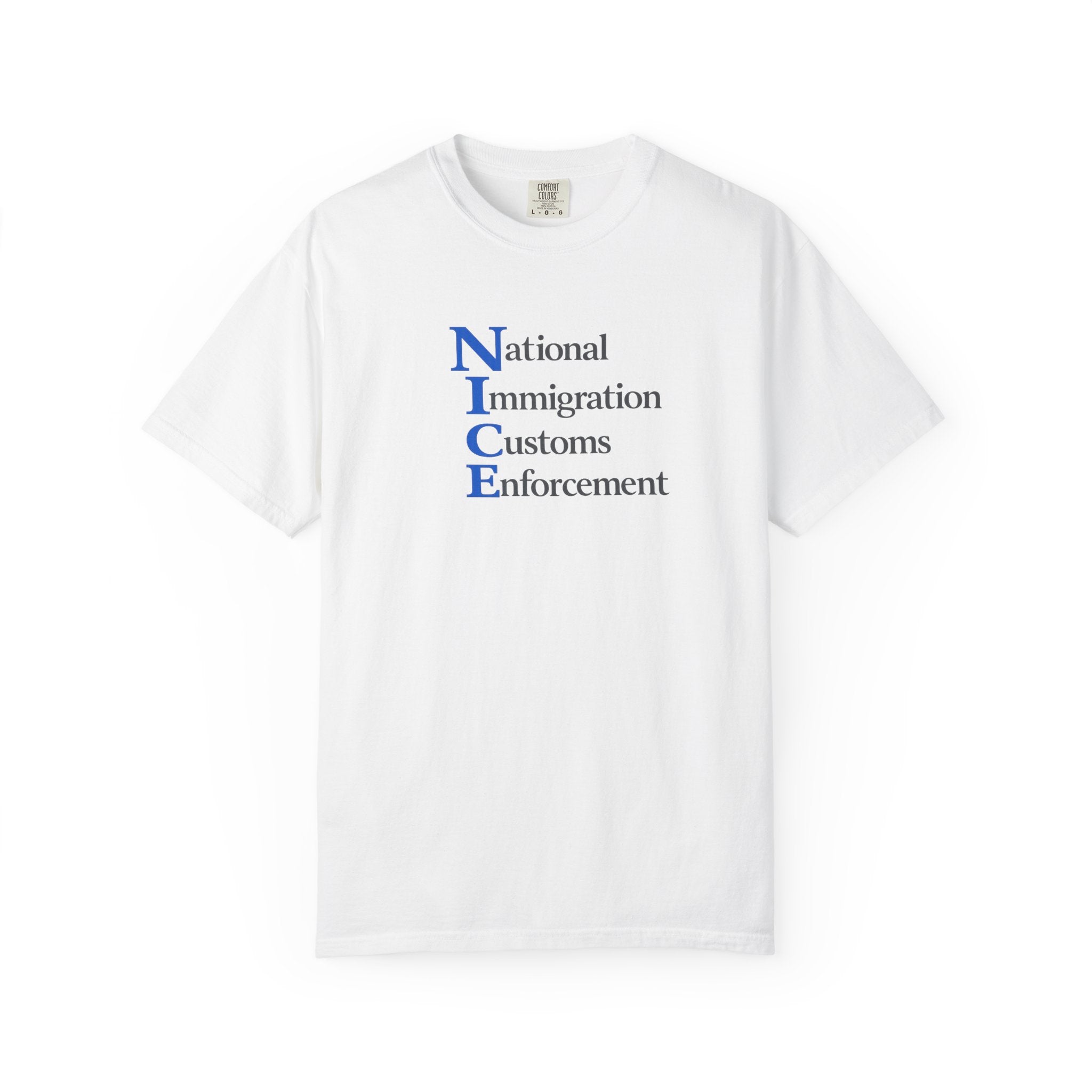 NICE design that subtly nods to ICE Patriotic Law Enforcement Tee Back the Blue Gift Pro Ice Merch 6 colors 100% cotton