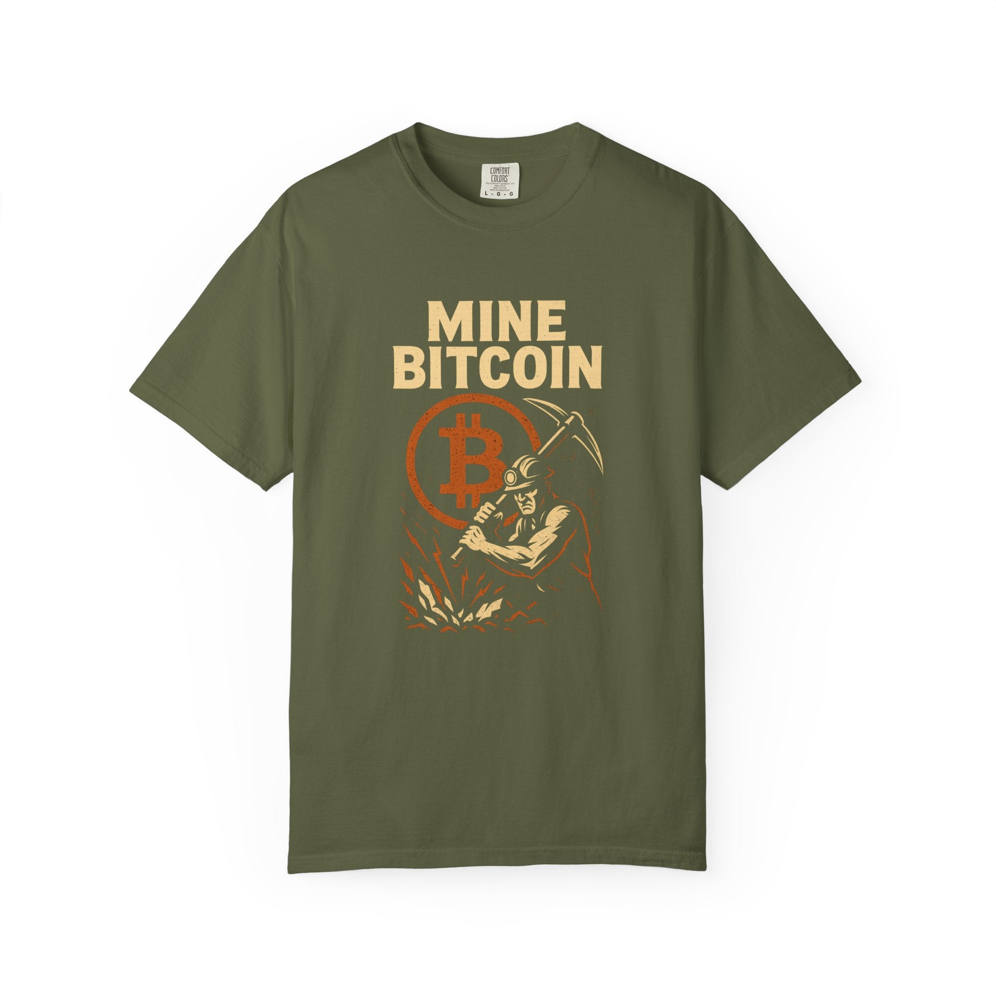 Mine Bitcoin T-Shirt Crypto Miner Graphic Tee Vintage Bitcoin Mining Shirt for Crypto Enthusiasts 3 colors 100% cotton