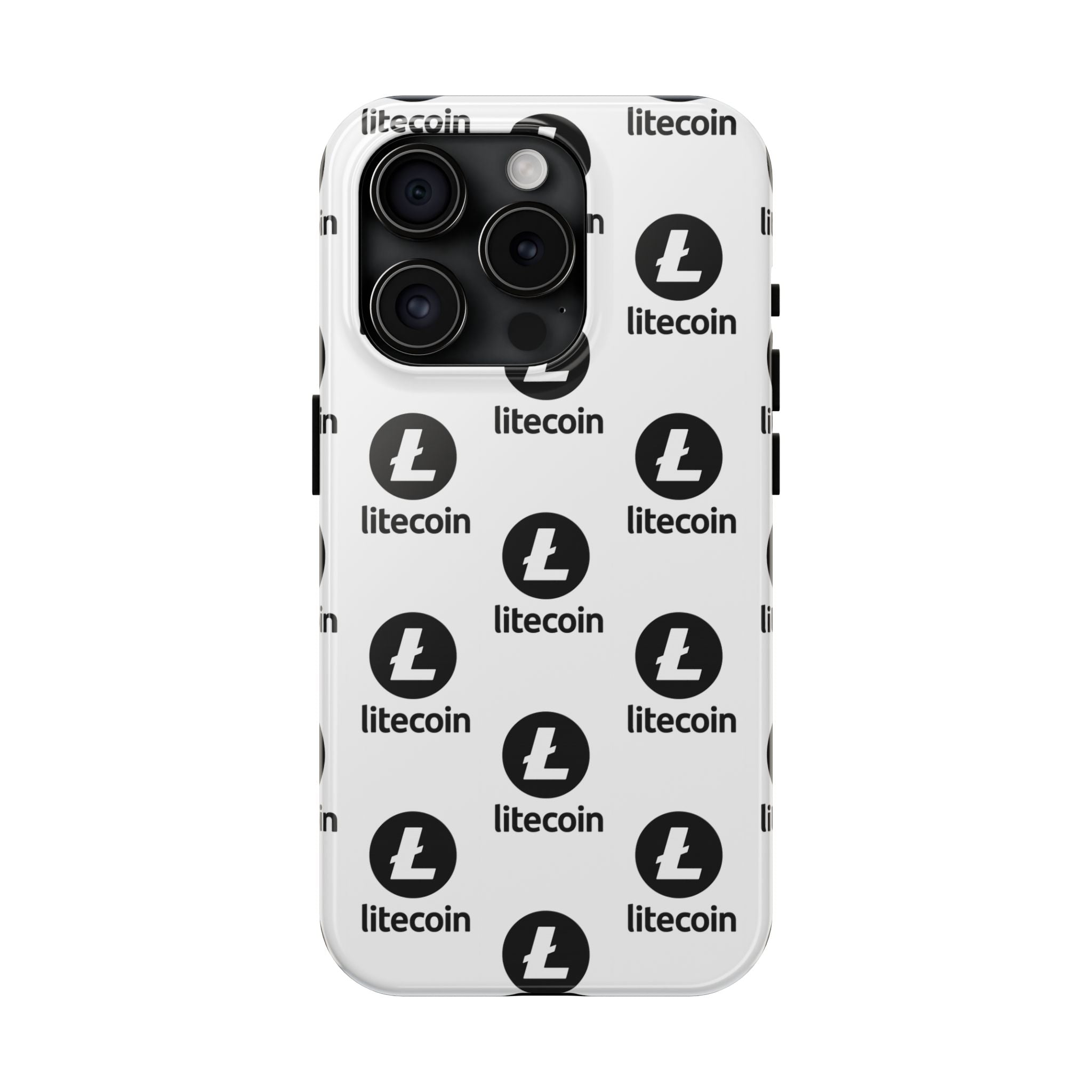 Litecoin Tough Phone Case Crypto iPhone Case Samsung Galaxy Case Litecoin Logo Phone Cover Glossy Protective Case