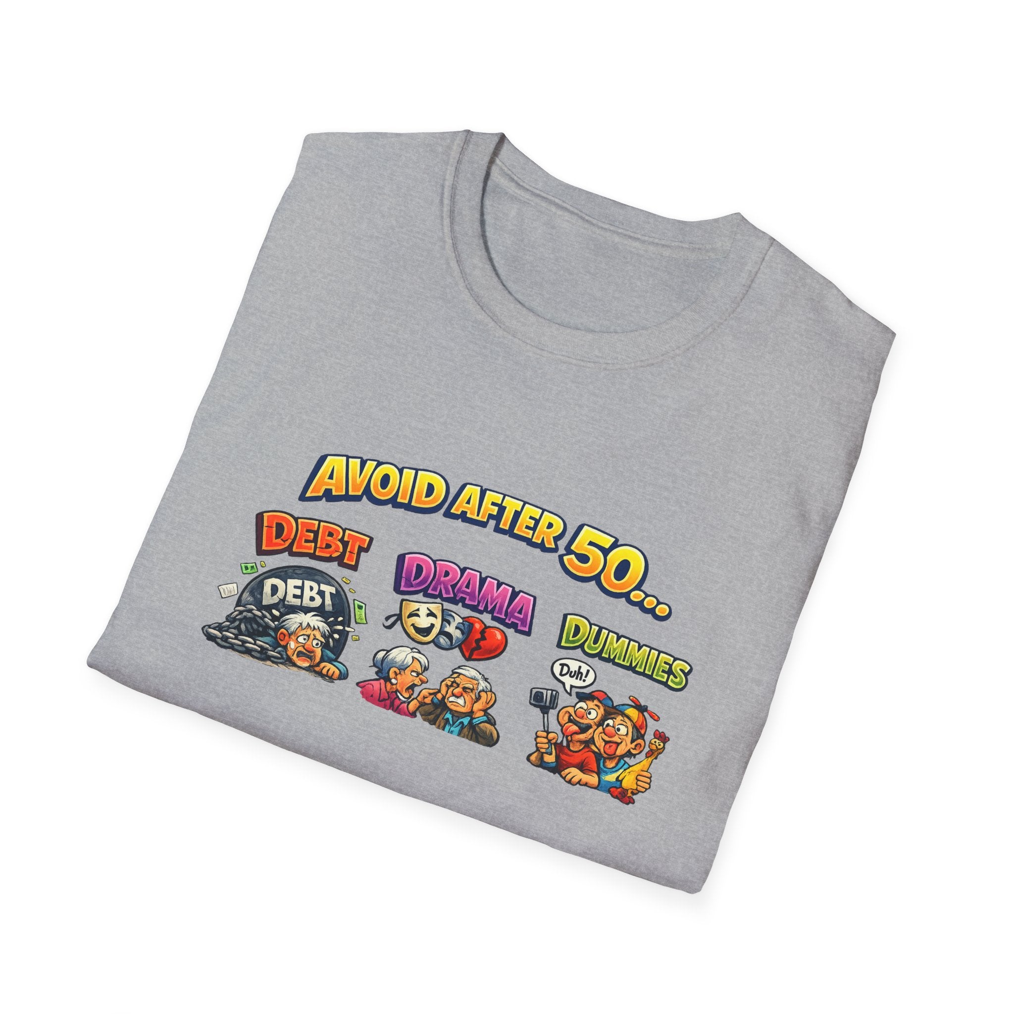 Avoid After 50 Funny T-Shirt Birthday Gift for Men & Women Over 50 Sarcastic Aging Tee 8 colors 100% cotton