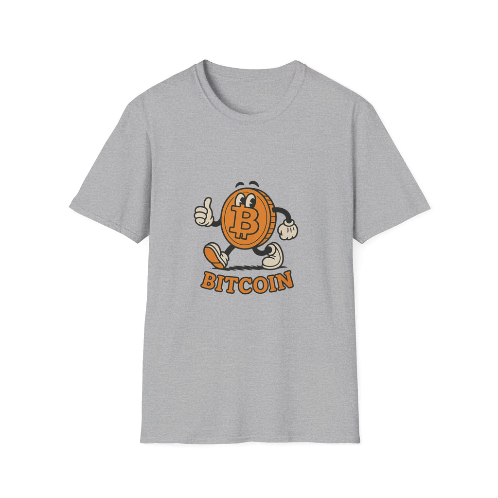 Bitcoin Tee with Character Who needs Gold when your Money has Legs 3 colors 100% cotton