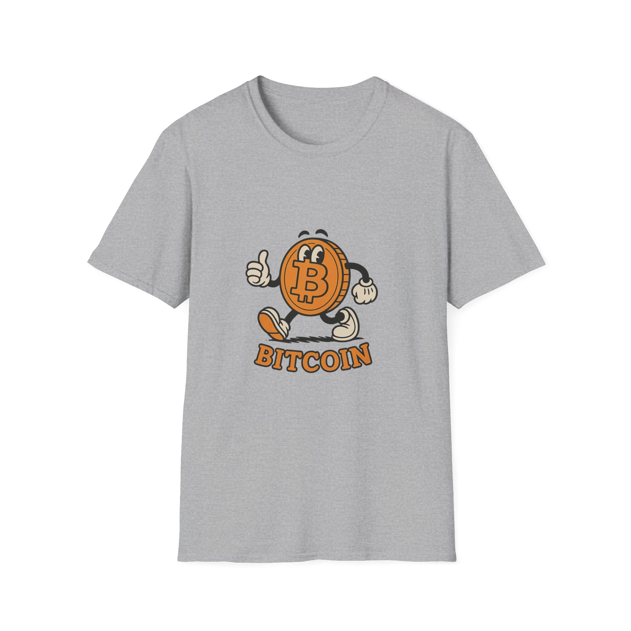 Bitcoin Tee with Character Who needs Gold when your Money has Legs 3 colors 100% cotton