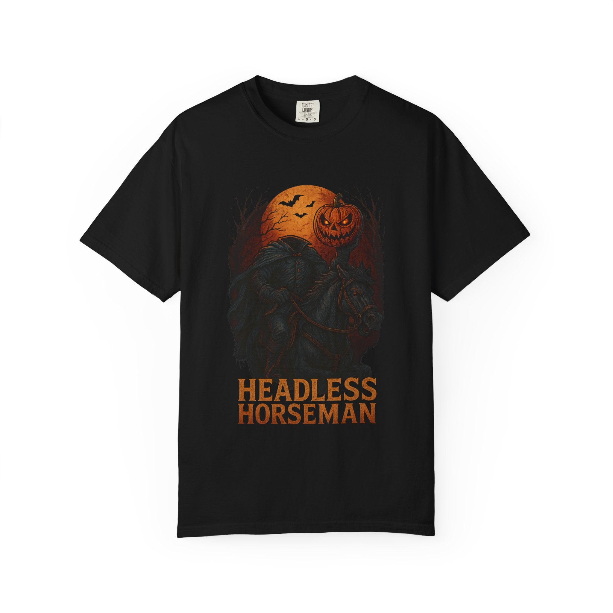 Headless Horseman Halloween T-Shirt Unisex Tee Spooky Graphic Tee Fall Fashion Halloween Costume Top 100% cotton