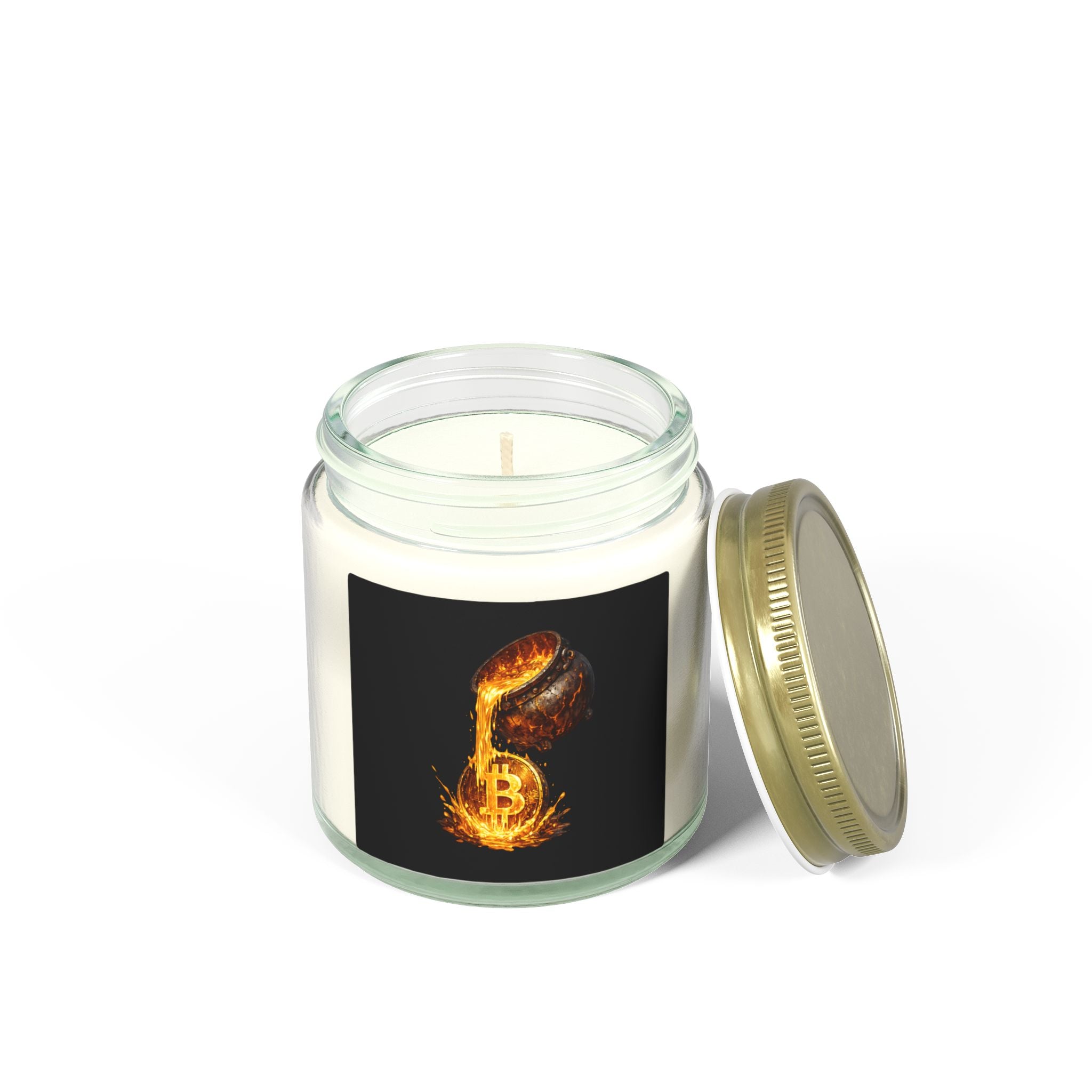 Bitcoin Scented Candles Coconut Apricot Wax (4oz, 9oz)