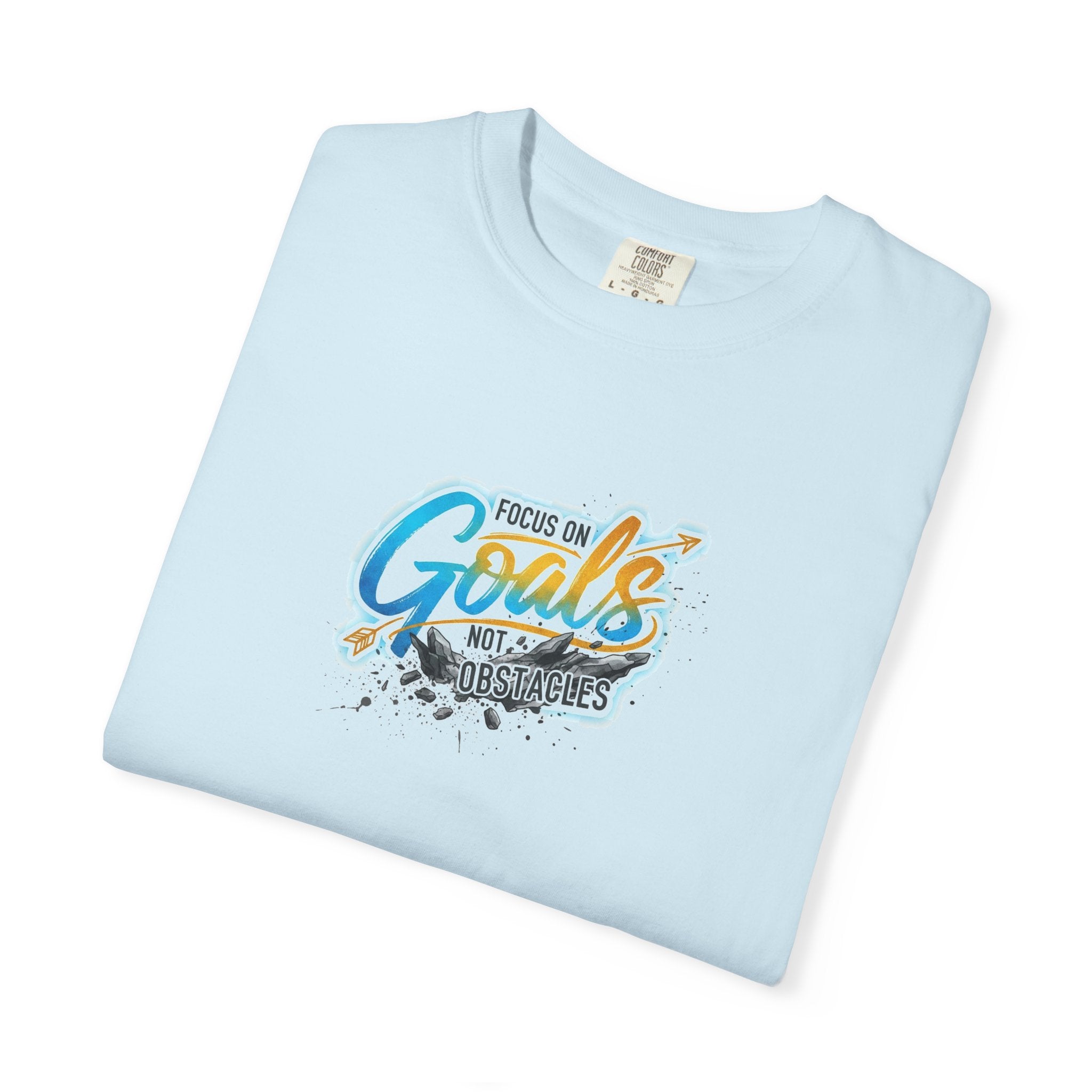Focus on Goals Not Obstacles T-shirt Motivational Typography Tee 3 colors 100% cotton