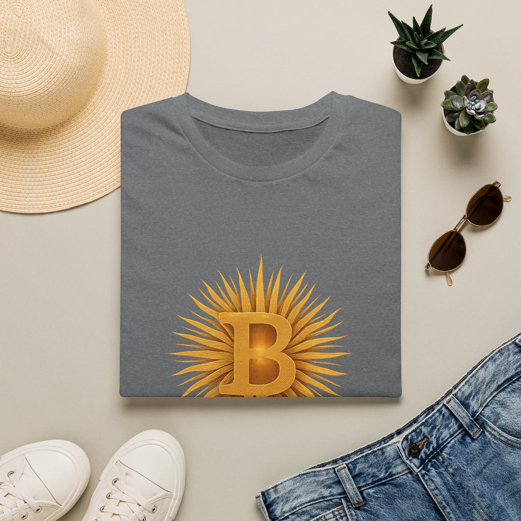 Bitcoin Sunburst Tee Where style meets conviction & the future burns bright 6 colors 100% cotton