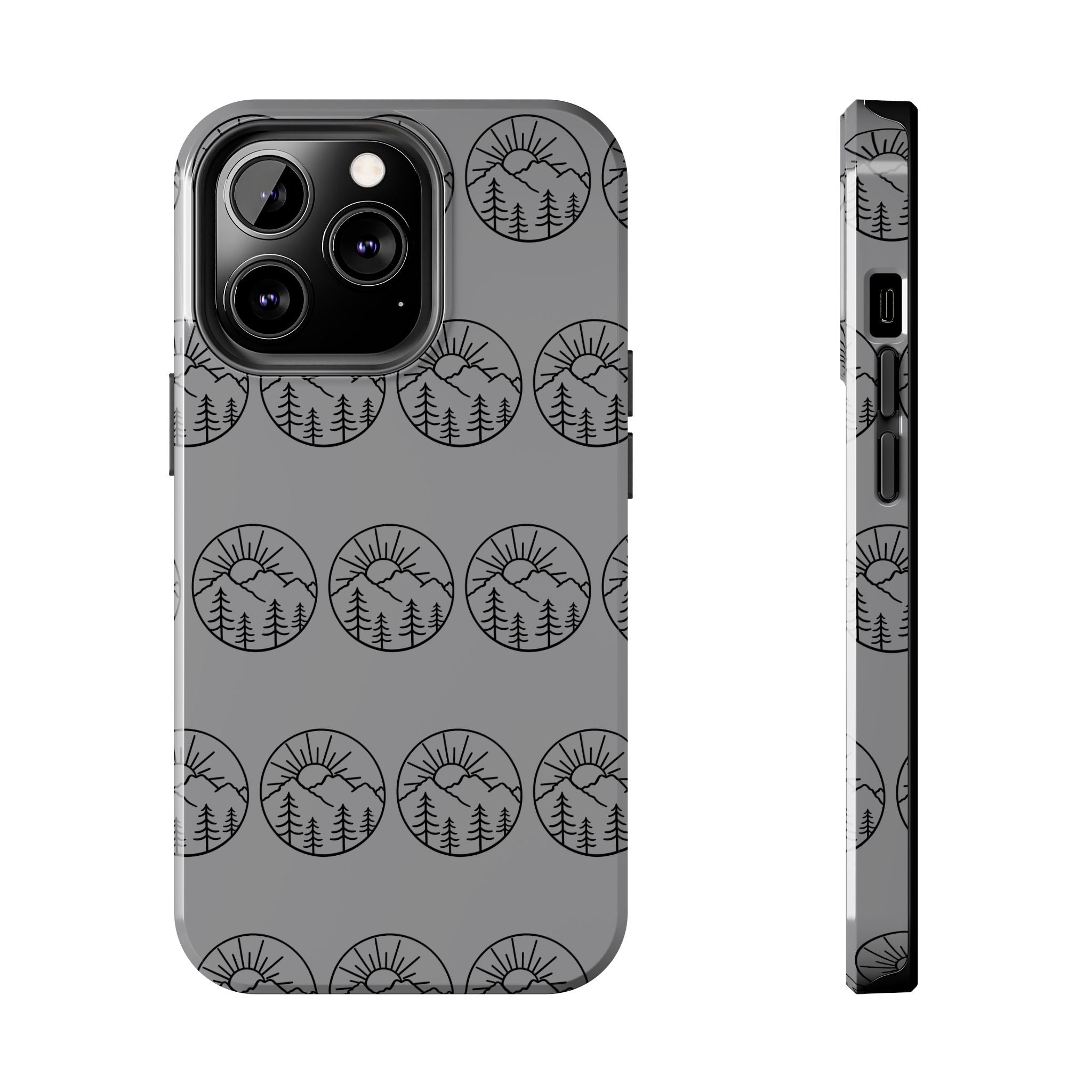 Mountain Sunset Tough Phone Case Nature iPhone Samsung Case Glossy Protective Cover Adventure Phone Case
