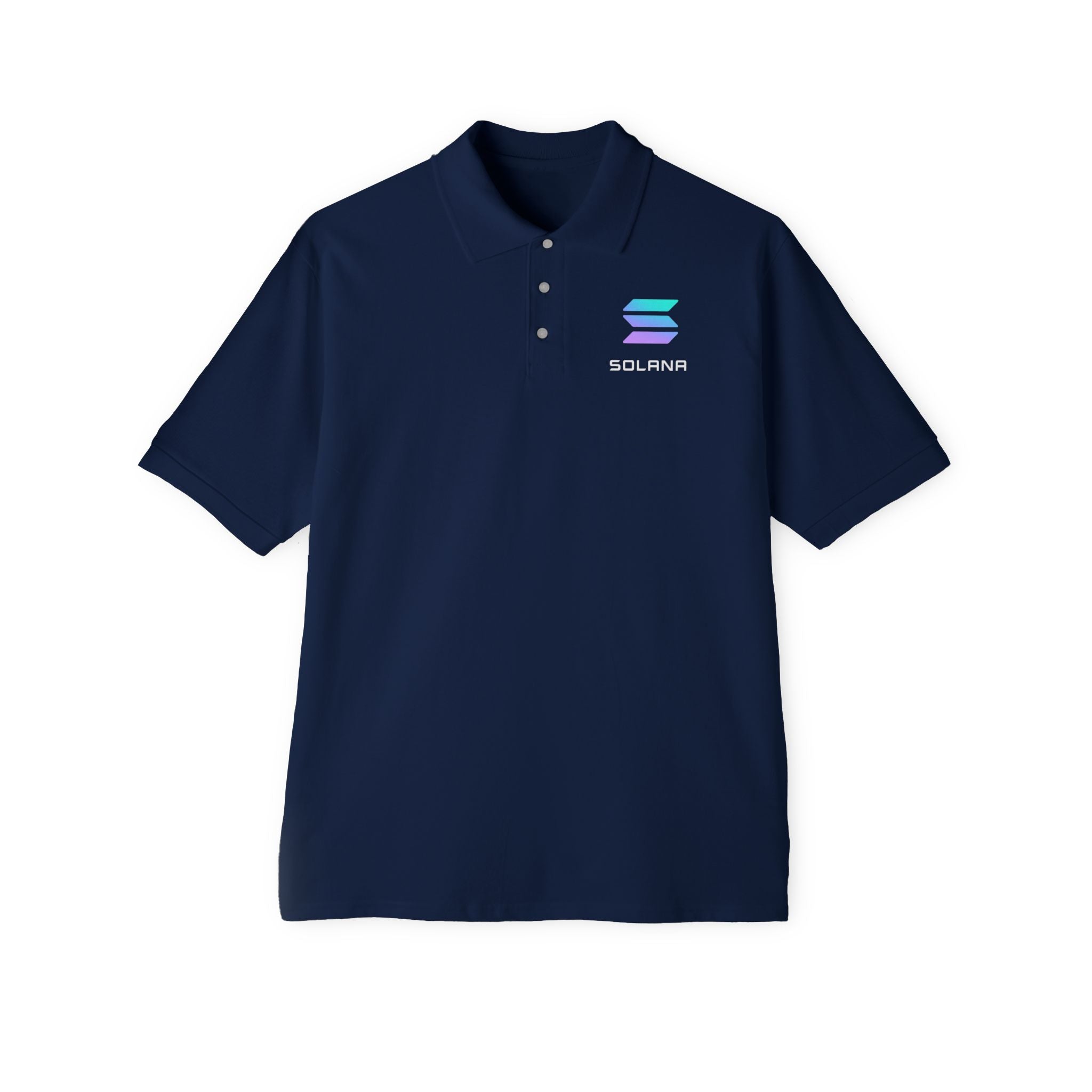 Solana Polo Shirt SOL Crypto Polo Solana Logo Shirt Crypto Blockchain Conference Gift for Solana Holder 5 colors 100% cotton