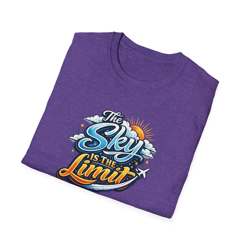 The Sky Is The Limit Motivational Graphic Tee Inspirational Quote Shirt Dream Big Positive Mindset T-Shirt 7 colors 100% cotton