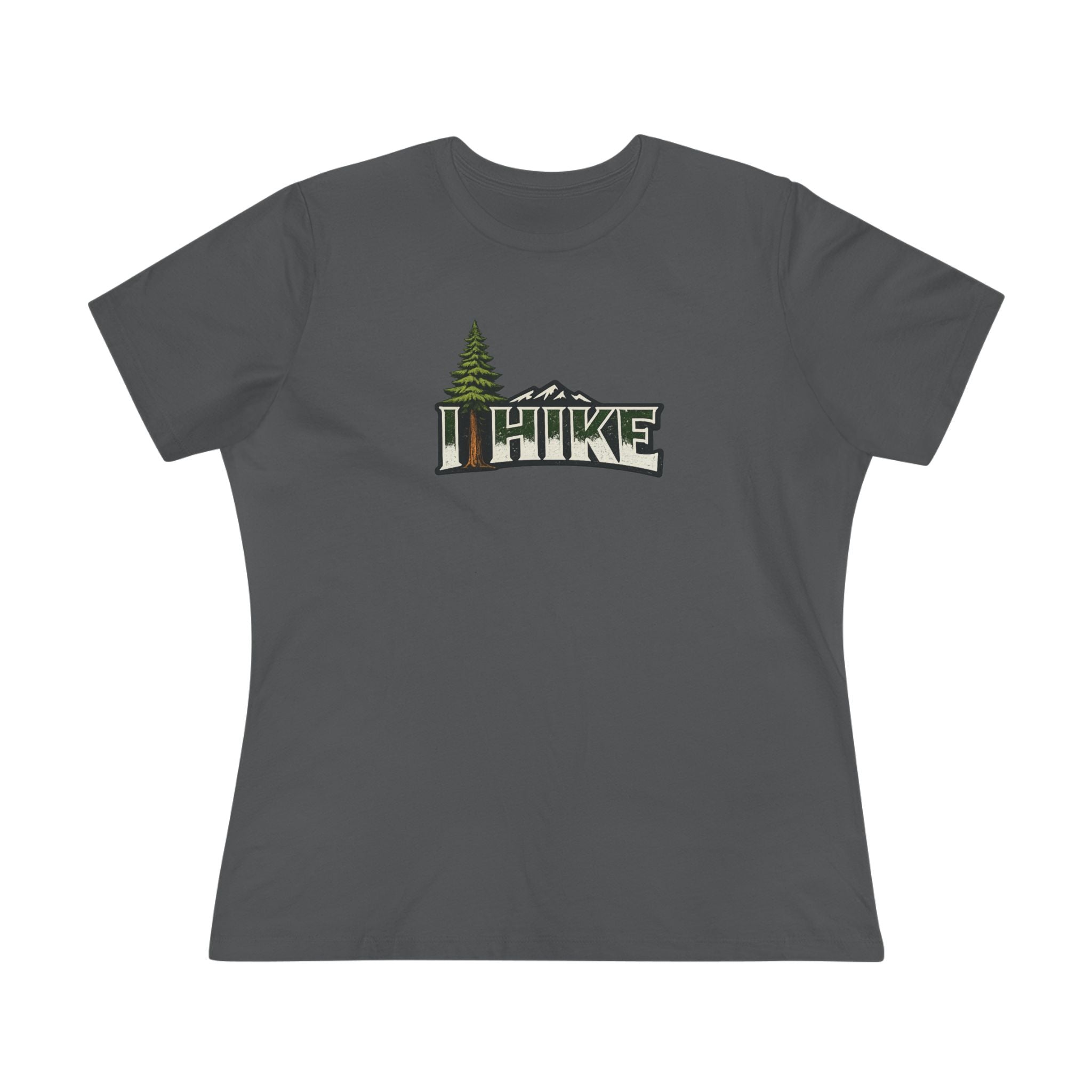 Sats and Stripes I Hike Shirt Vintage Mountain Hiking T-Shirt Outdoor Nature Lover Tee Gift for Hikers Grey