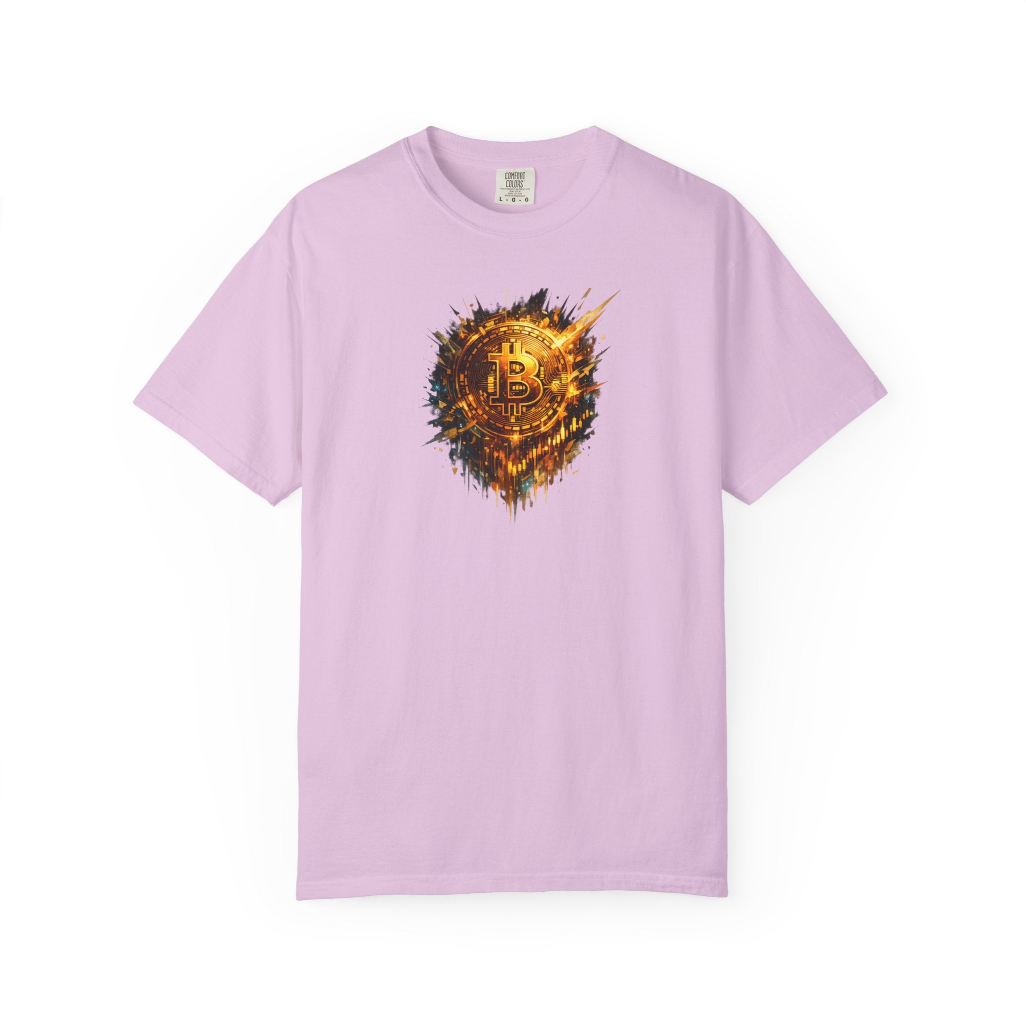 Bitcoin Fire Coin TShirt Bitcoin Shirt for Crypto Fans Digital Gold Streetwear Burning Bitcoin Logo T-shirt 11 colors 100% cotton