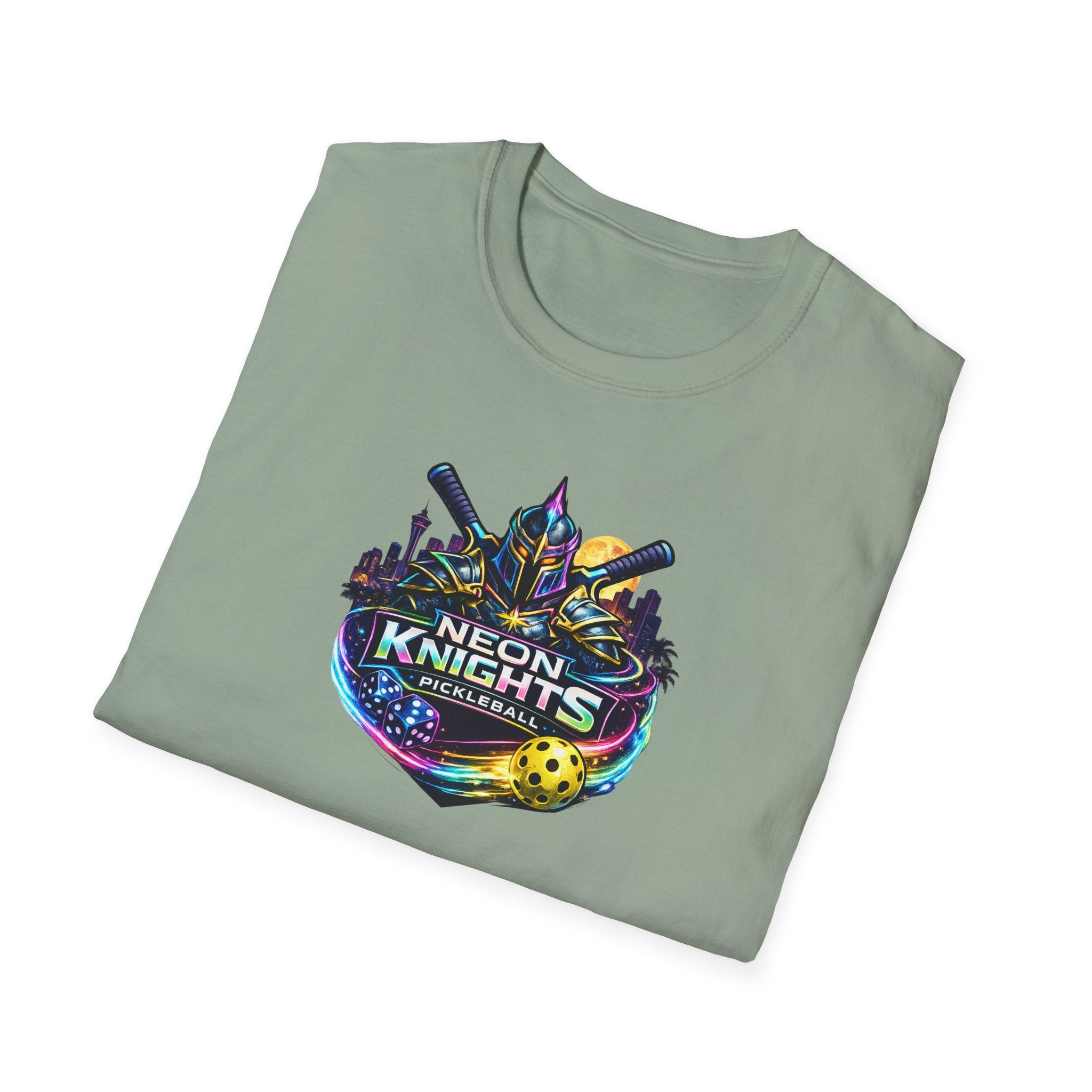 Neon Knights Pickleball Shirt | Vegas Inspired Pickleball T-Shirt | Gift for Pickleball Player | 9 colors - 100% cotton