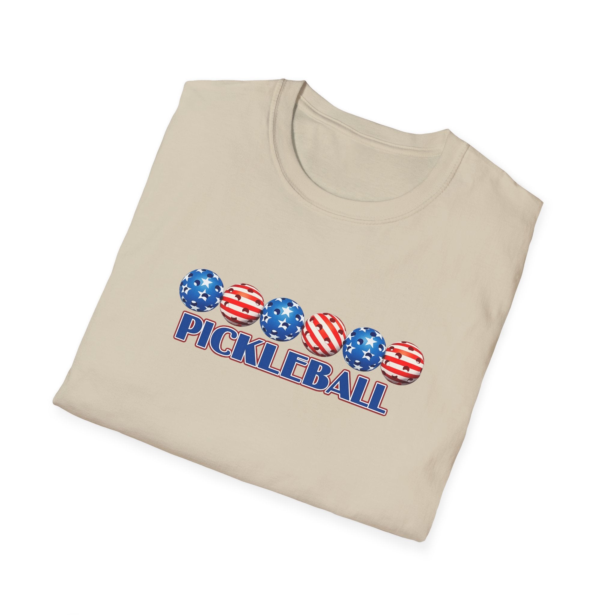 Patriotic Pickleball Shirt USA American Flag Pickleball Tee July 4th Pickleball Gift Pickleball Player Shirt 6 colors 100% cotton