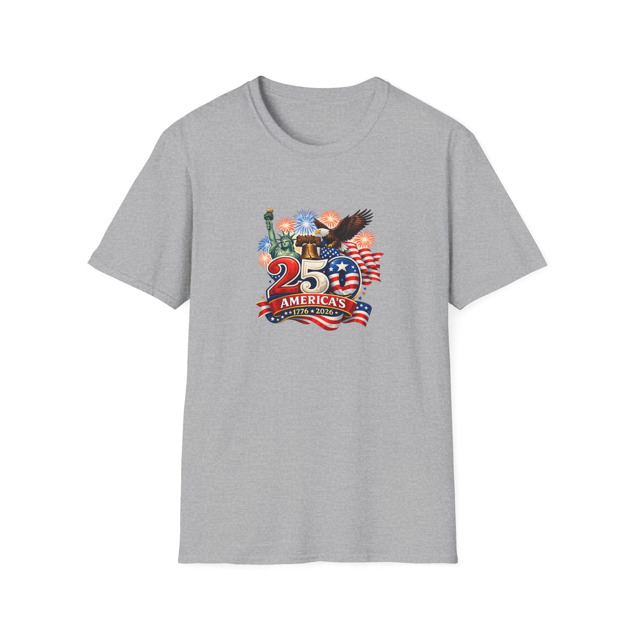 America 250 Shirt Patriotisches 1776-2026 T-Shirt USA Jubiläums-T-Shirt Fourth of July Shirt Rot Weiß Blau T-Shirt 7 Farben 100% Baumwolle