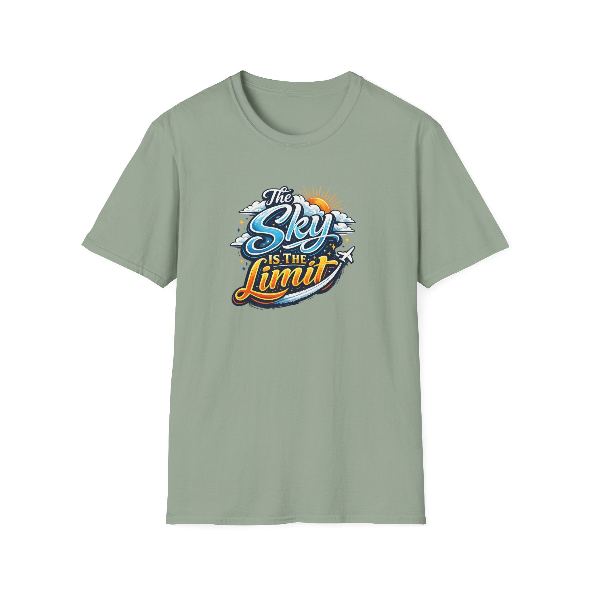 The Sky Is The Limit Motivations-T-Shirt Inspirierendes Spruch-Shirt Dream Big Positive Mindset T-Shirt 7 Farben 100% Baumwolle