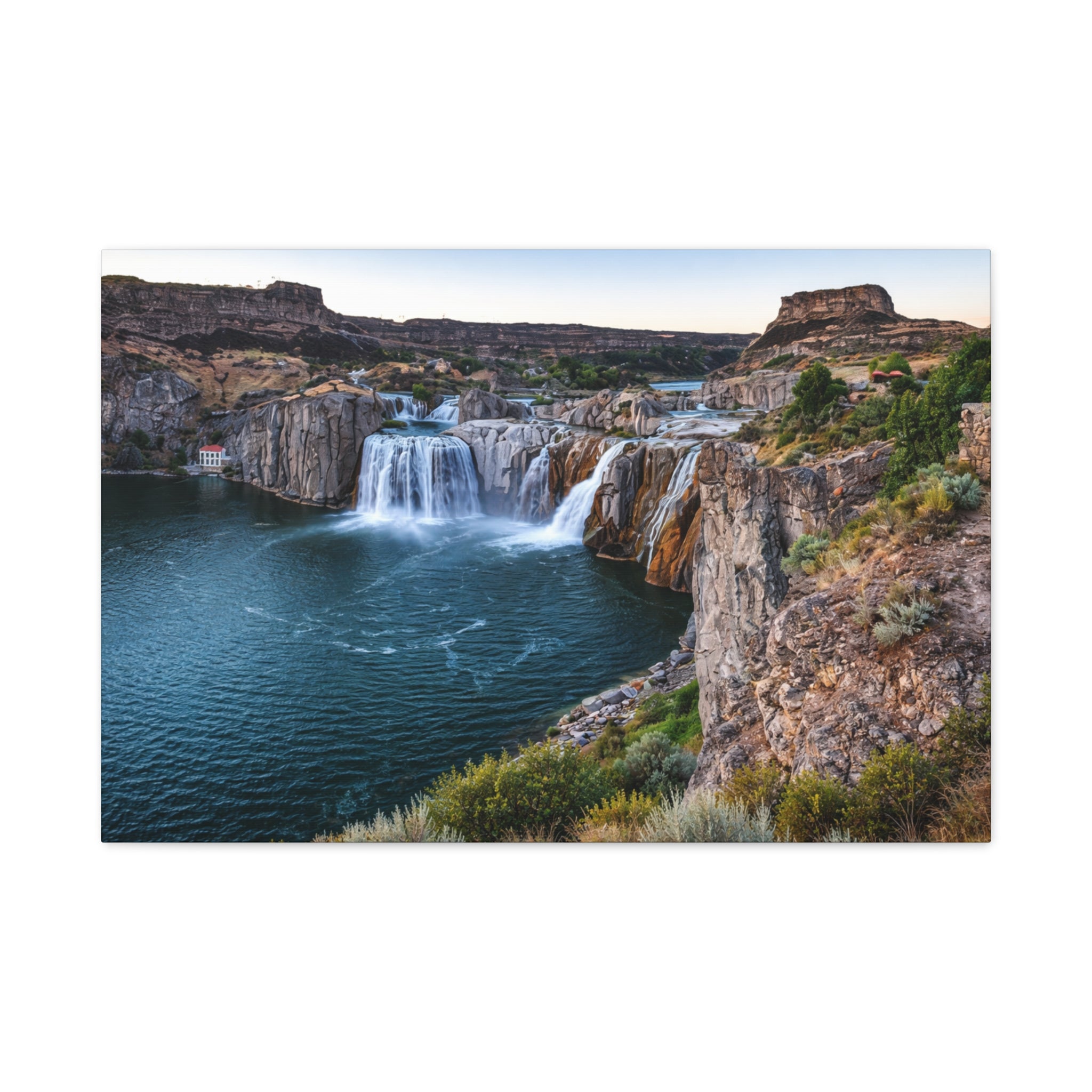 Shoshone Falls Canvas Twin Falls Waterfall Wall Art Snake River Canyon Landscape Large Scenic Home Decor Stretched 1.25 6 Sizes