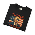 Trump The Peace President Patriotic T-Shirt Bold USA Flag Design Pro-America Apparel 4 colors 100% cotton