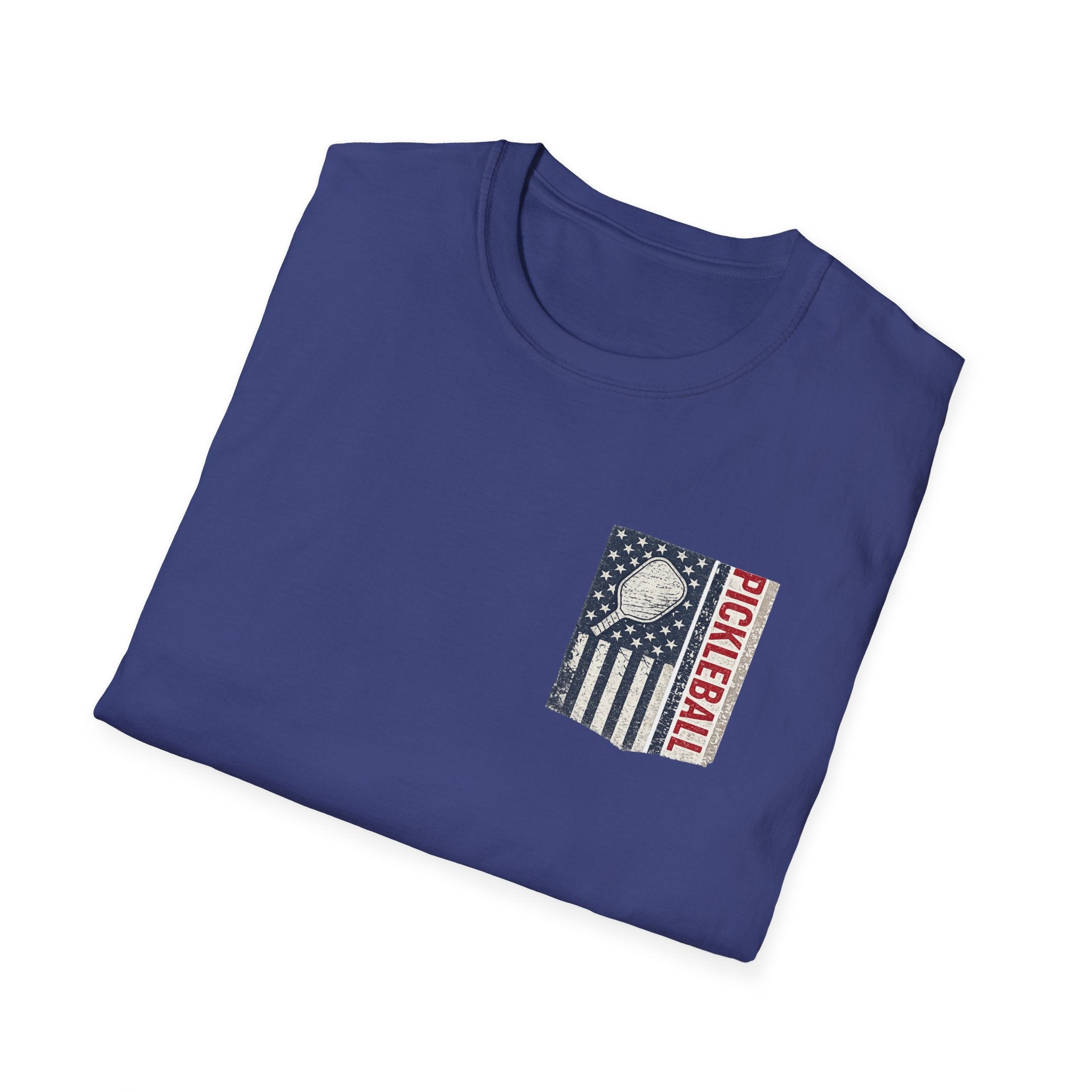 Patriotic USA Flag Pickleball Shirt Men's Pickleball Tee Gift for Pickleball Fanatic 4th of July Shirt 6 colors 100% cotton