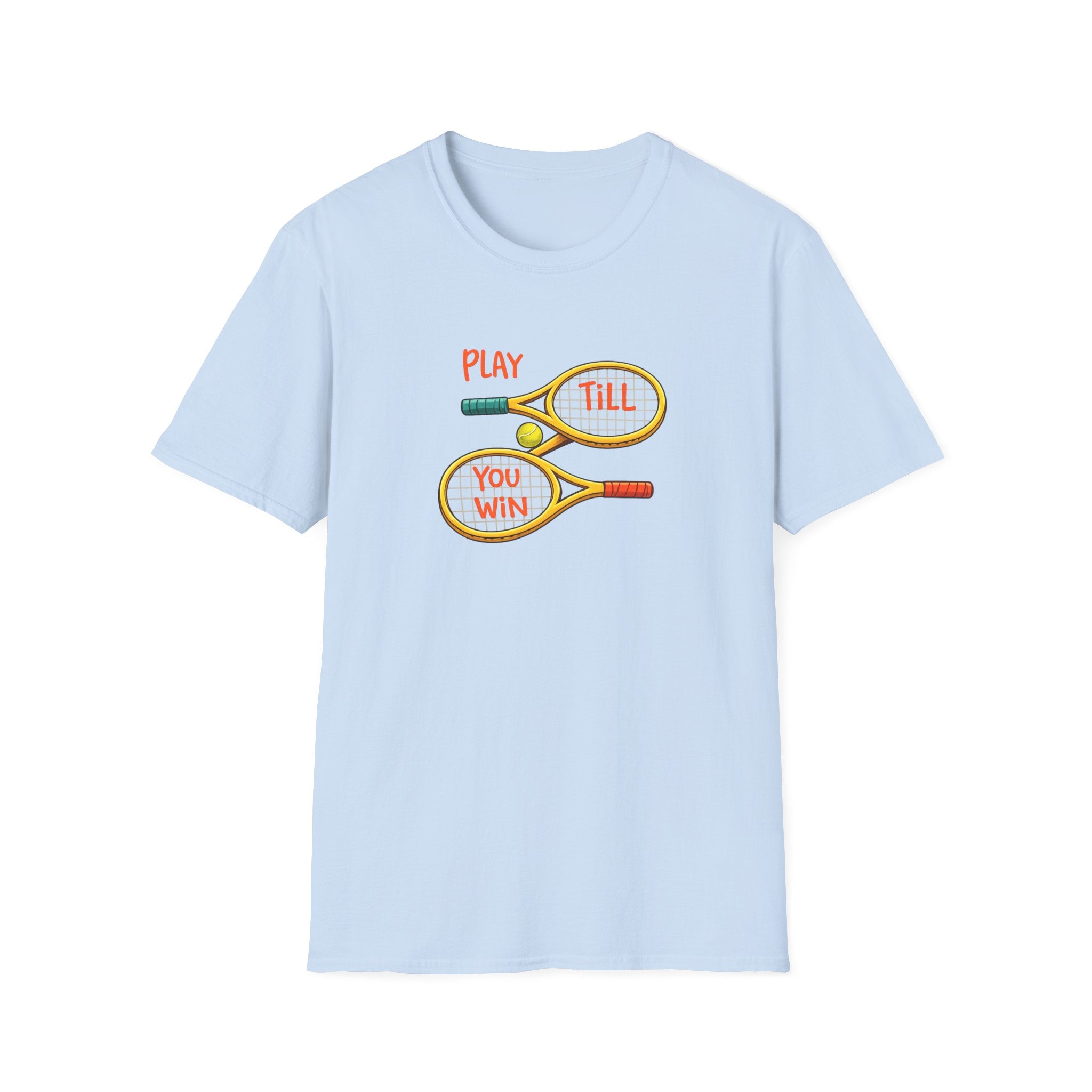 Play Till You Win Tennis Shirt Motivational Tennis T-Shirt Athlete Sports Tee Tennis Lover Gift 5 colors 100% cotton
