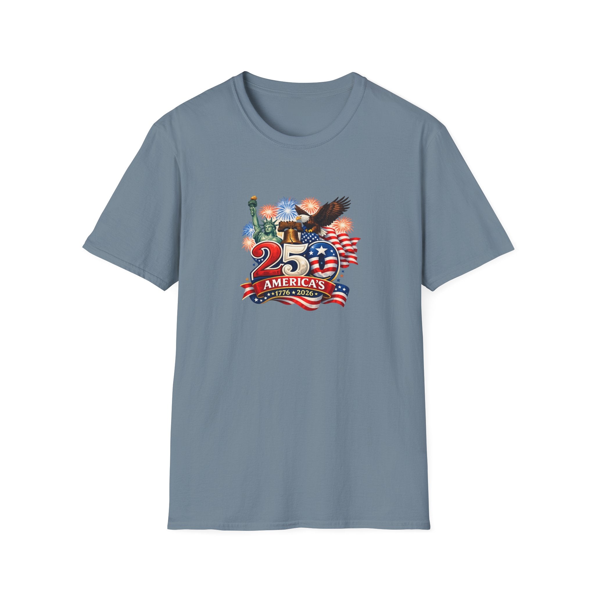 America 250 Shirt Patriotisches 1776-2026 T-Shirt USA Jubiläums-T-Shirt Fourth of July Shirt Rot Weiß Blau T-Shirt 7 Farben 100% Baumwolle