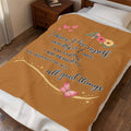 Self Love Affirmation Throw Blanket Empowering Cozy Gift for Women Mental Health & Self Care Decor 50" x 60"