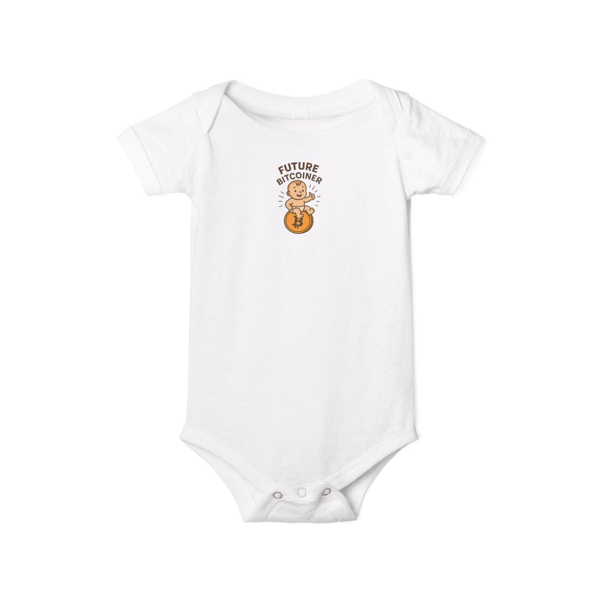 Future Bitcoiner Baby Onesie Cute Crypto Infant Bodysuit Bitcoin Baby Shower Gift 6 colors 100% cotton