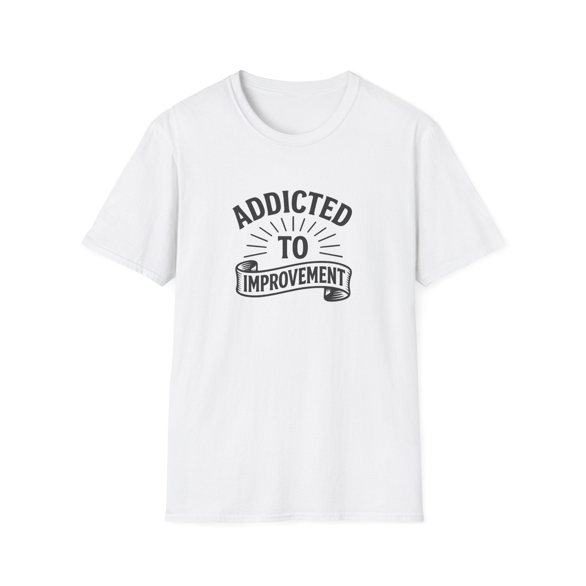 Always Leveling Up Motivations-T-Shirt Süchtig nach Verbesserung T-Shirt Positive Einstellung Kleidung für Männer & Frauen 8 Farben 100% Baumwolle