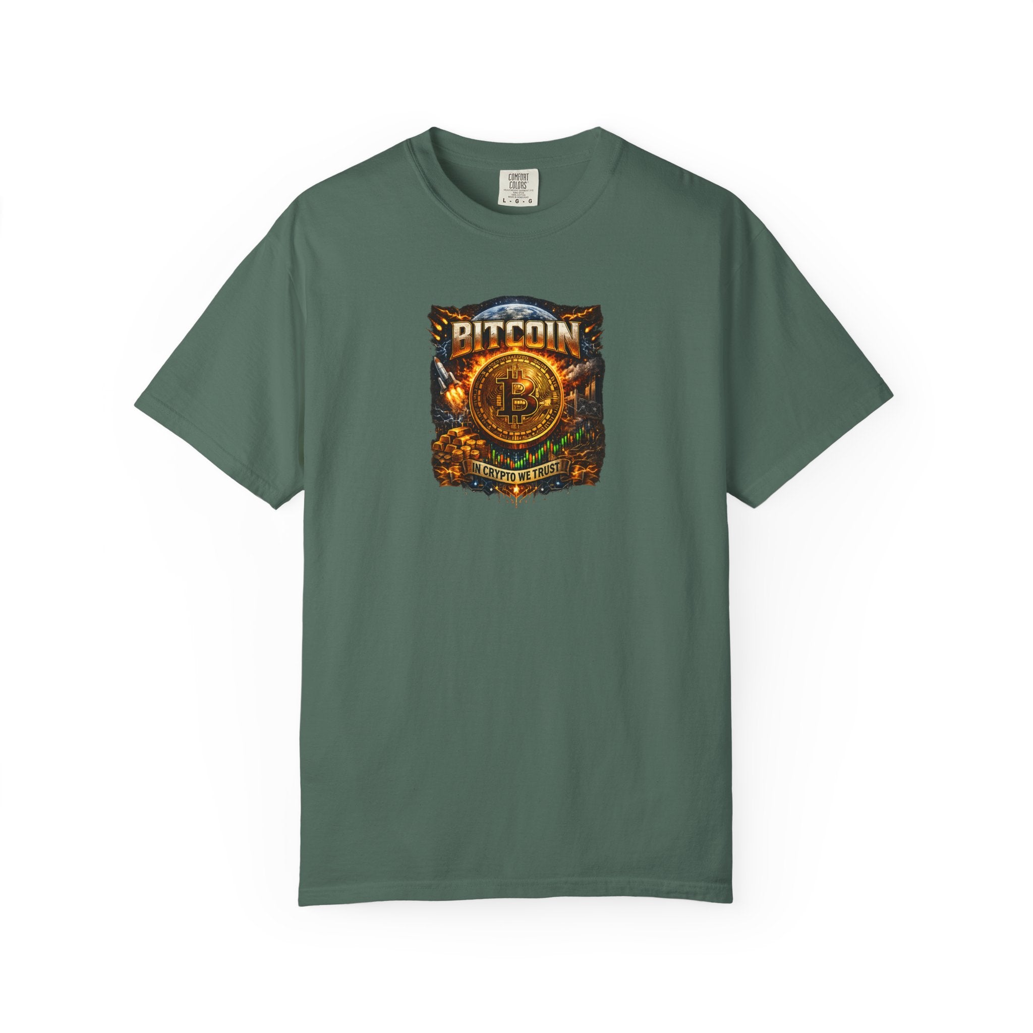 Bitcoin T-Shirt Crypto Investor Shirt In Crypto We Trust Tee Gift for Crypto Trader BTC Lover Apparel 4 colors 100% cotton