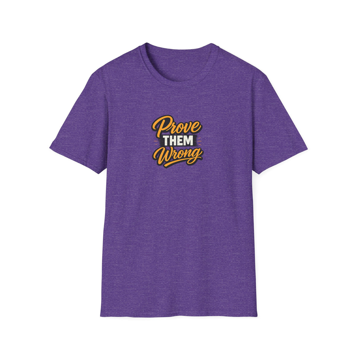 SatsandStripes.com Prove Them Wrong Motivational T-Shirt Inspirational Quote Tee Success Mindset Shirt | Gift for Entrepreneurs Purple