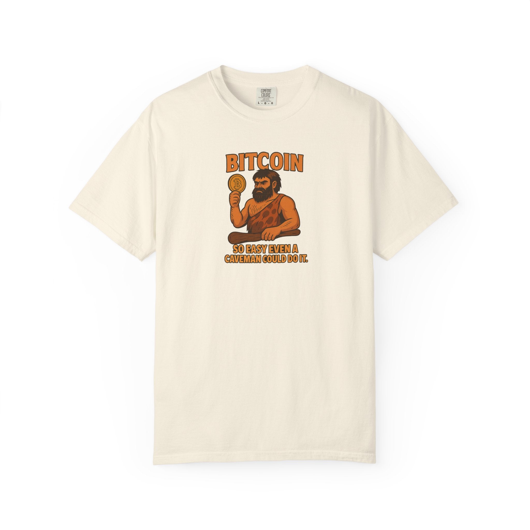 From Stone Age to Digital Age So easy even a Caveman can do it Bitcoin Tee 9 colors 100% cotton