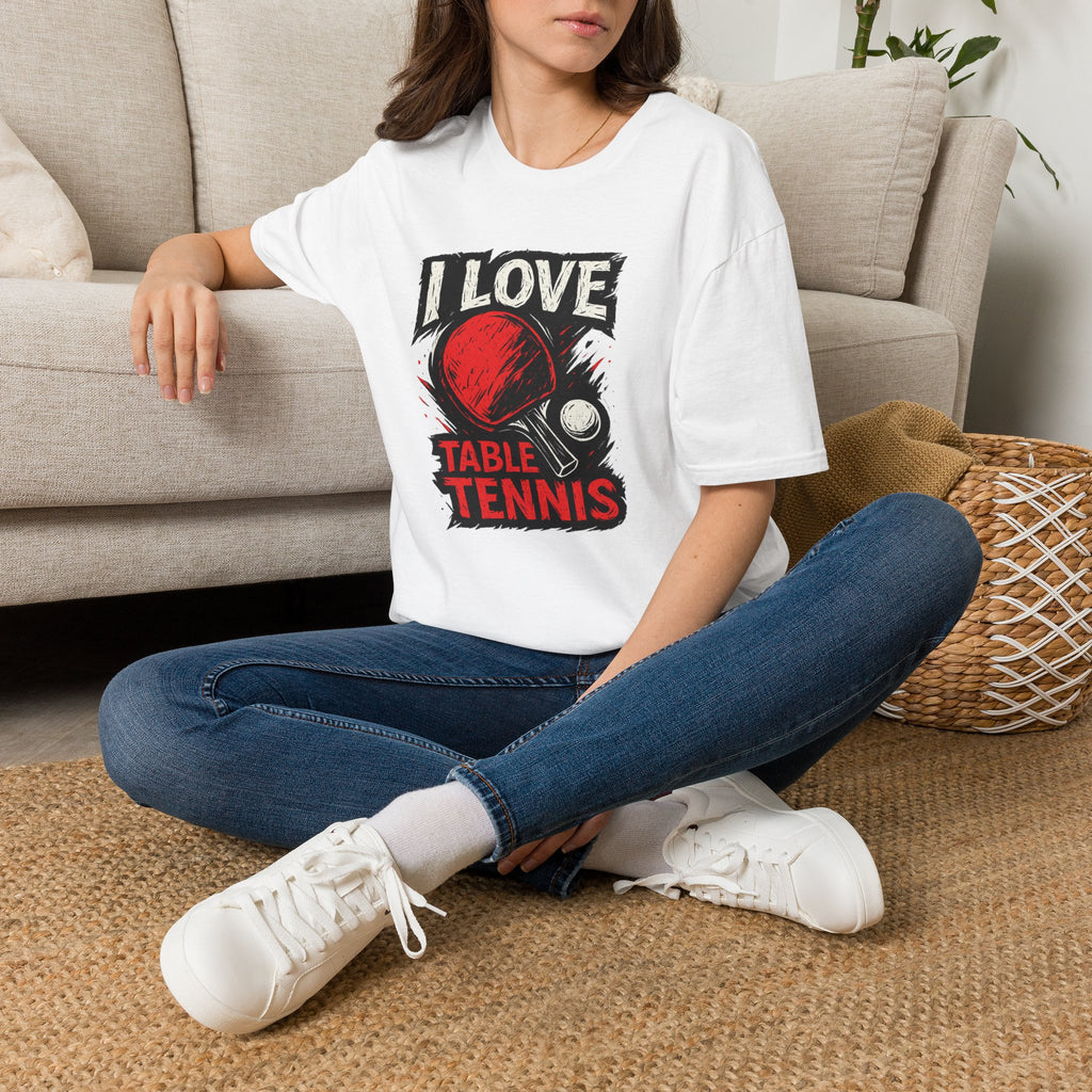 I Love Table Tennis T-Shirt Ping Pong Tee Smash it with style 4 colors 100% cotton