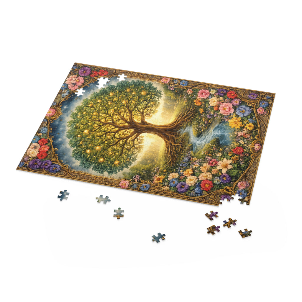 500 Teile Puzzle „Baum des Lebens“ Naturpuzzle Buntes Blumenlandschaftspuzzle Entspannendes Erwachsenenpuzzle Geschenk 40 x 50 cm 500 Teile