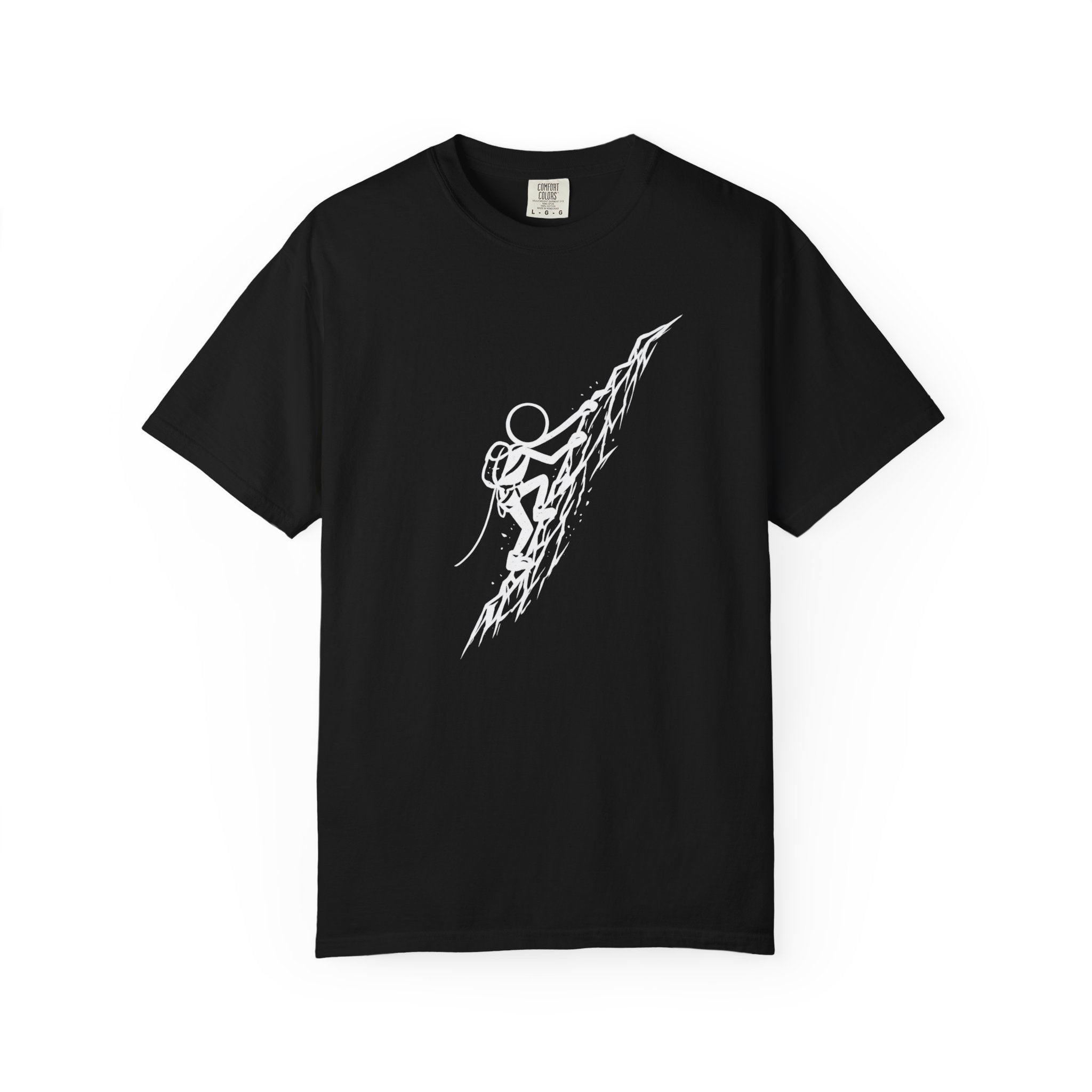 Mountain Climber Stick Figure TShirt Adventure Graphic Tee Rock Climbing Shirt Minimalist Hiking Tee 7 colors 100% cotton