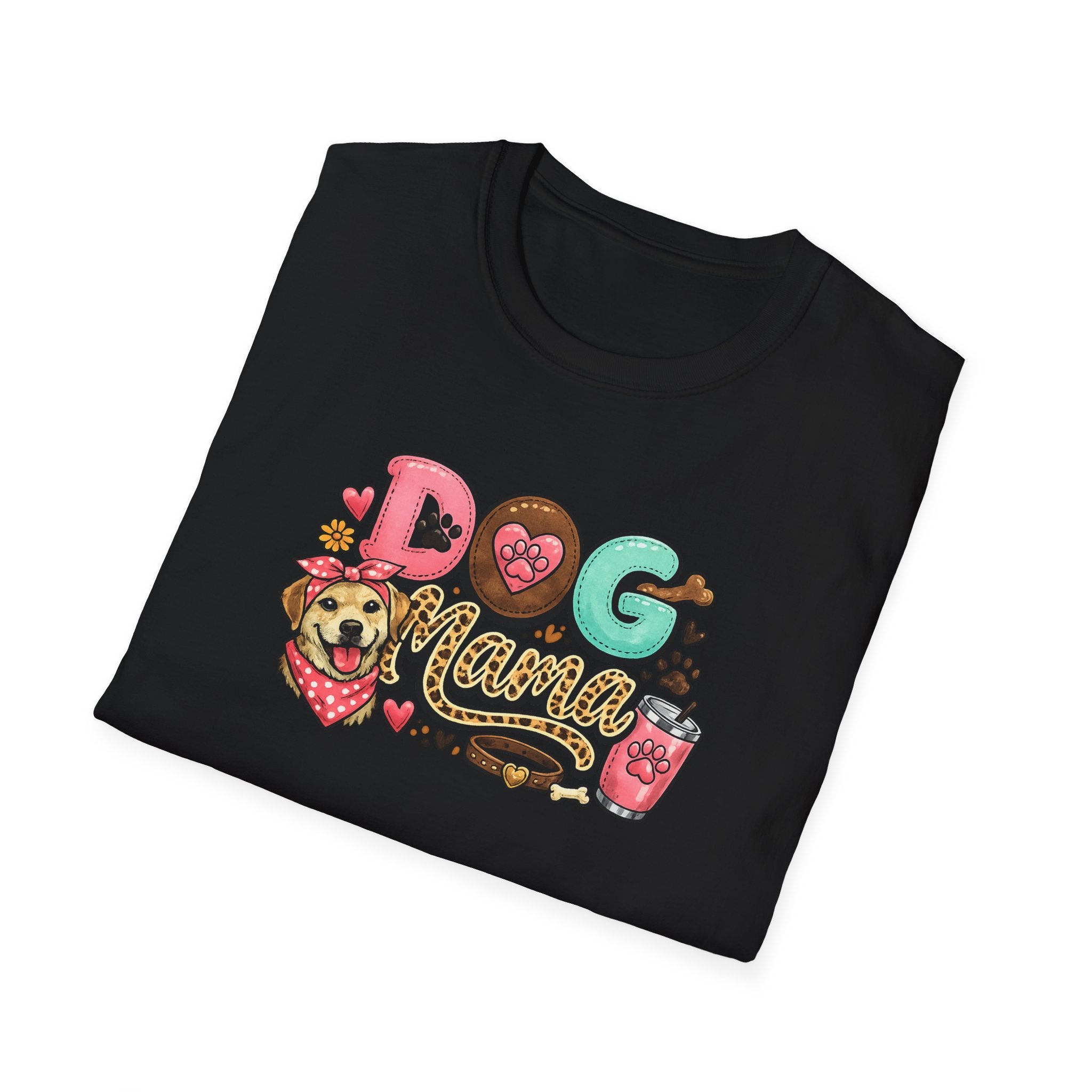 Dog Mama T-Shirt Cute Dog Mom T-Shirt Funny Pet Lover Tee Puppy Mom Gift Trendy Pet Lover Gift 6 colors 100% cotton
