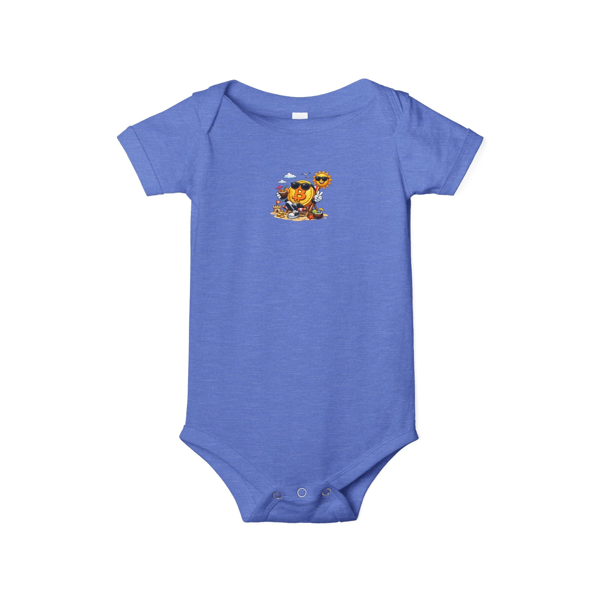 Cute Bitcoin Baby Onesie Crypto Baby Bodysuit Bitcoin Beach Baby Outfit Funny Crypto Infant Gift 6 colors 100% cotton