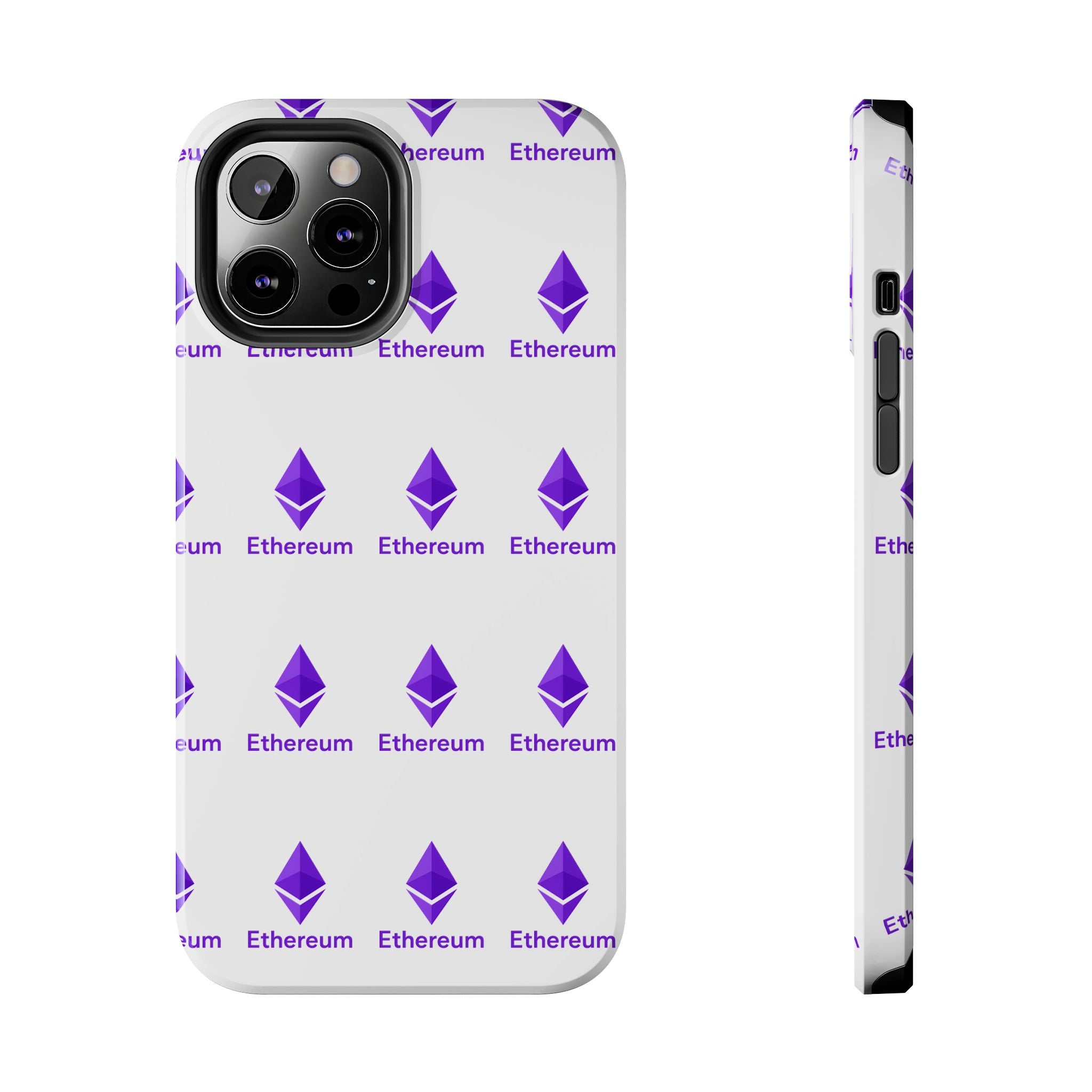 Ethereum Tough Phone Case Crypto iPhone Samsung Case Glossy Protective Phone Cover Impact Resistant ETH Case