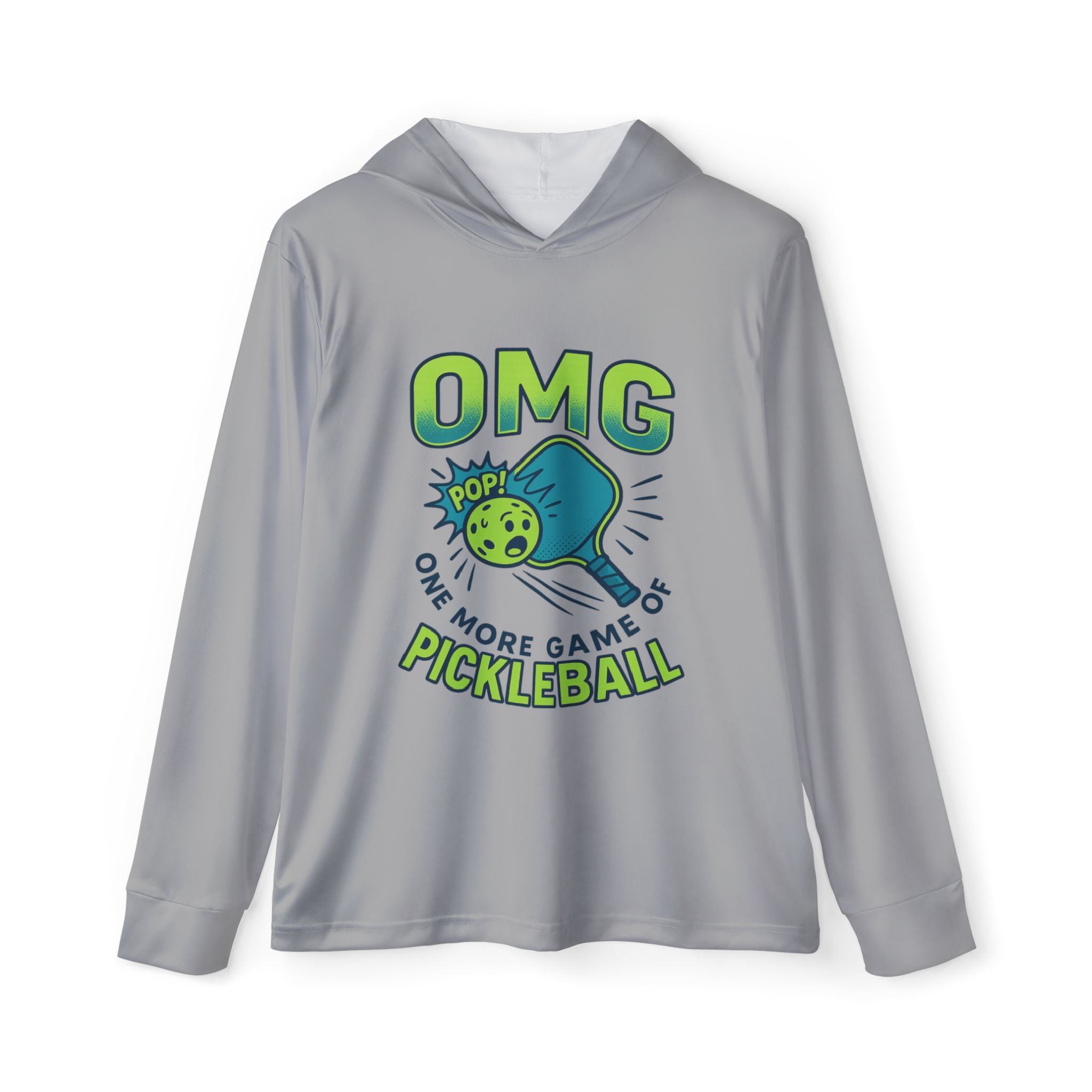 Men's 50 spf Pickleball Sun Hoodie Whether you are playing or just soaking up the sun this hoodie has got you covered-literally!