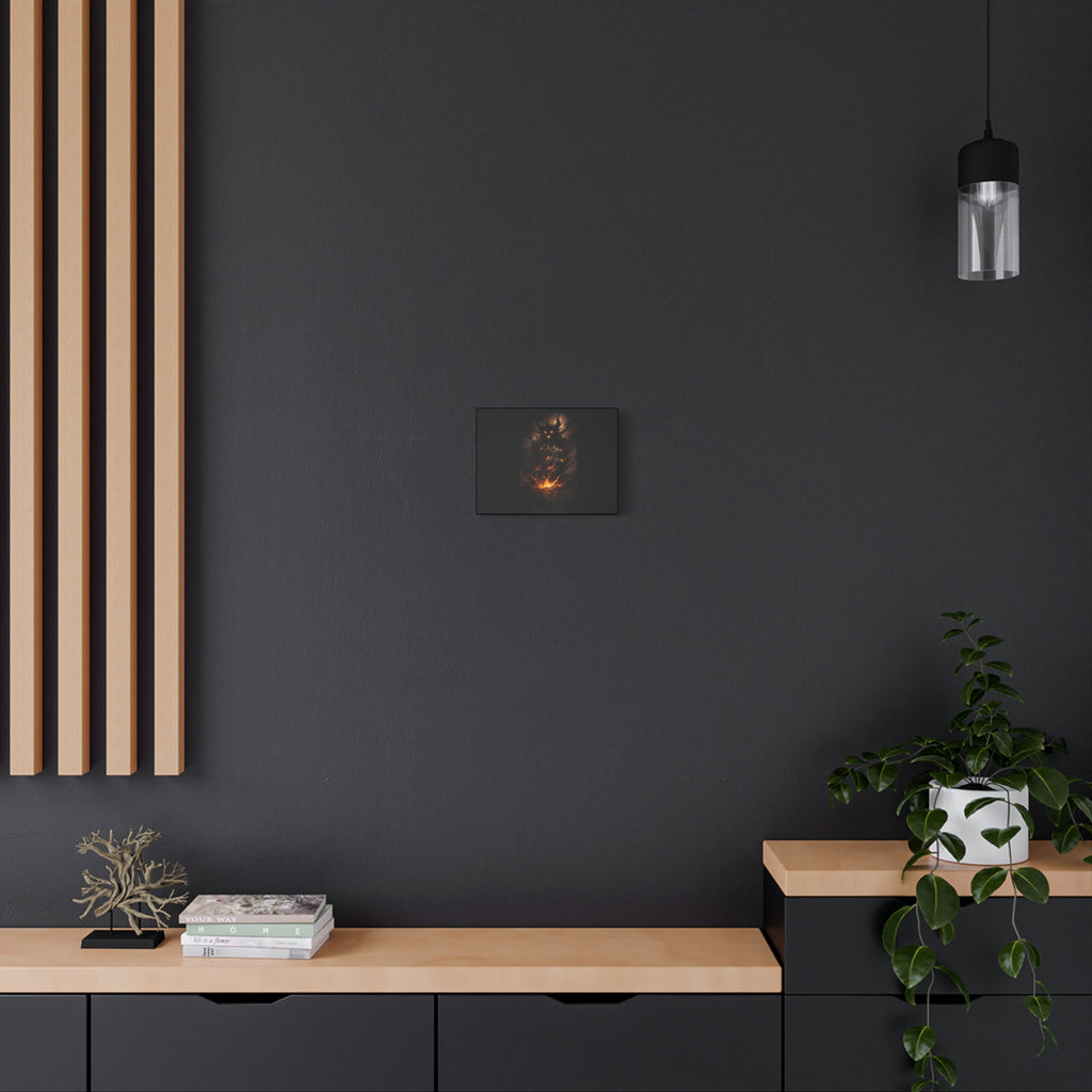Bitcoin Dark Shadow Matte Canvas Bitcoin Wall Art 12 x 9