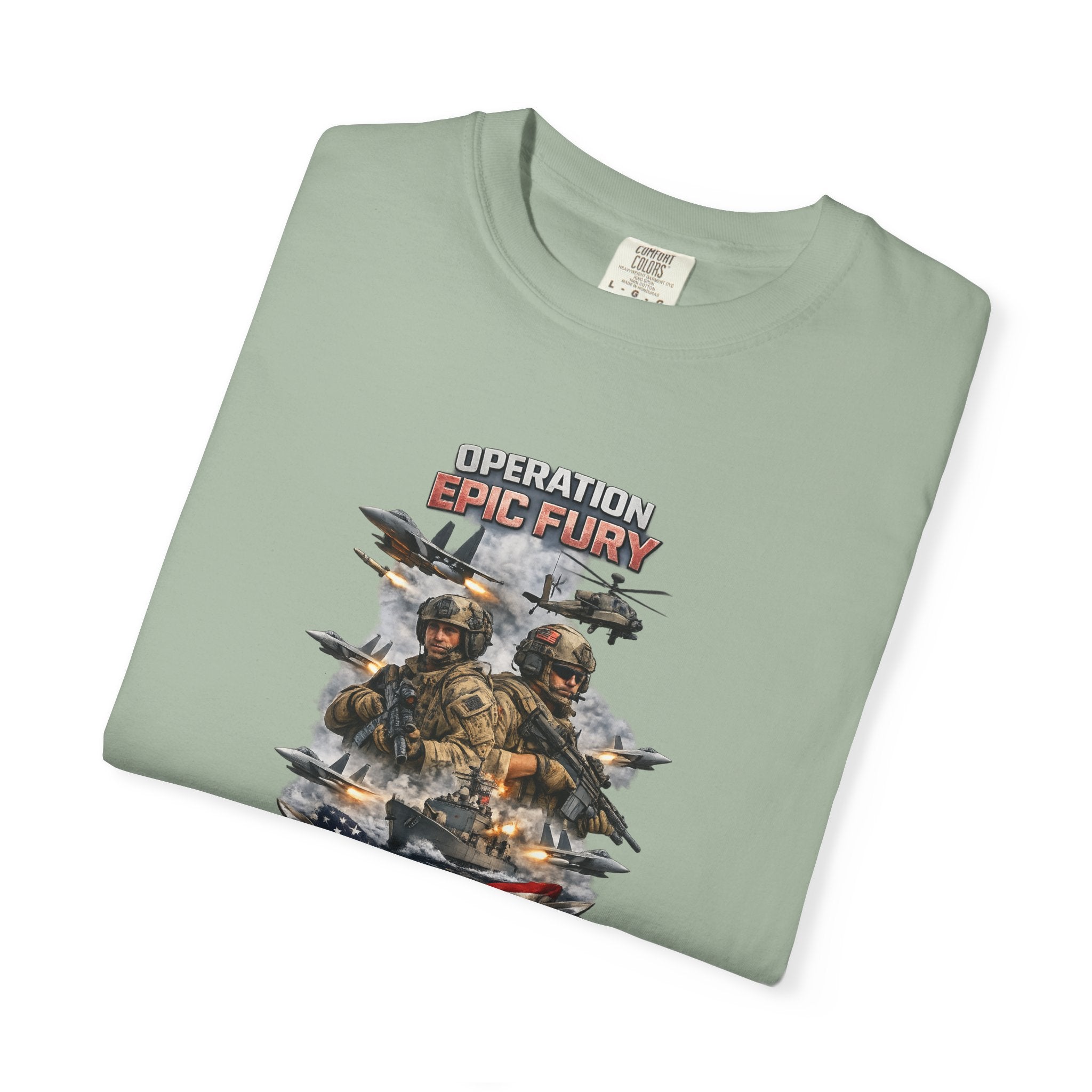 Operation Epic Fury Peace Through Strength Tee Patriotic Military Power Shirt 7 colors 100% cotton