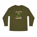 Life Is Better By The Campfire Long Sleeve Tee Camping Graphic Nature Shirt 5 colors 100% cotton