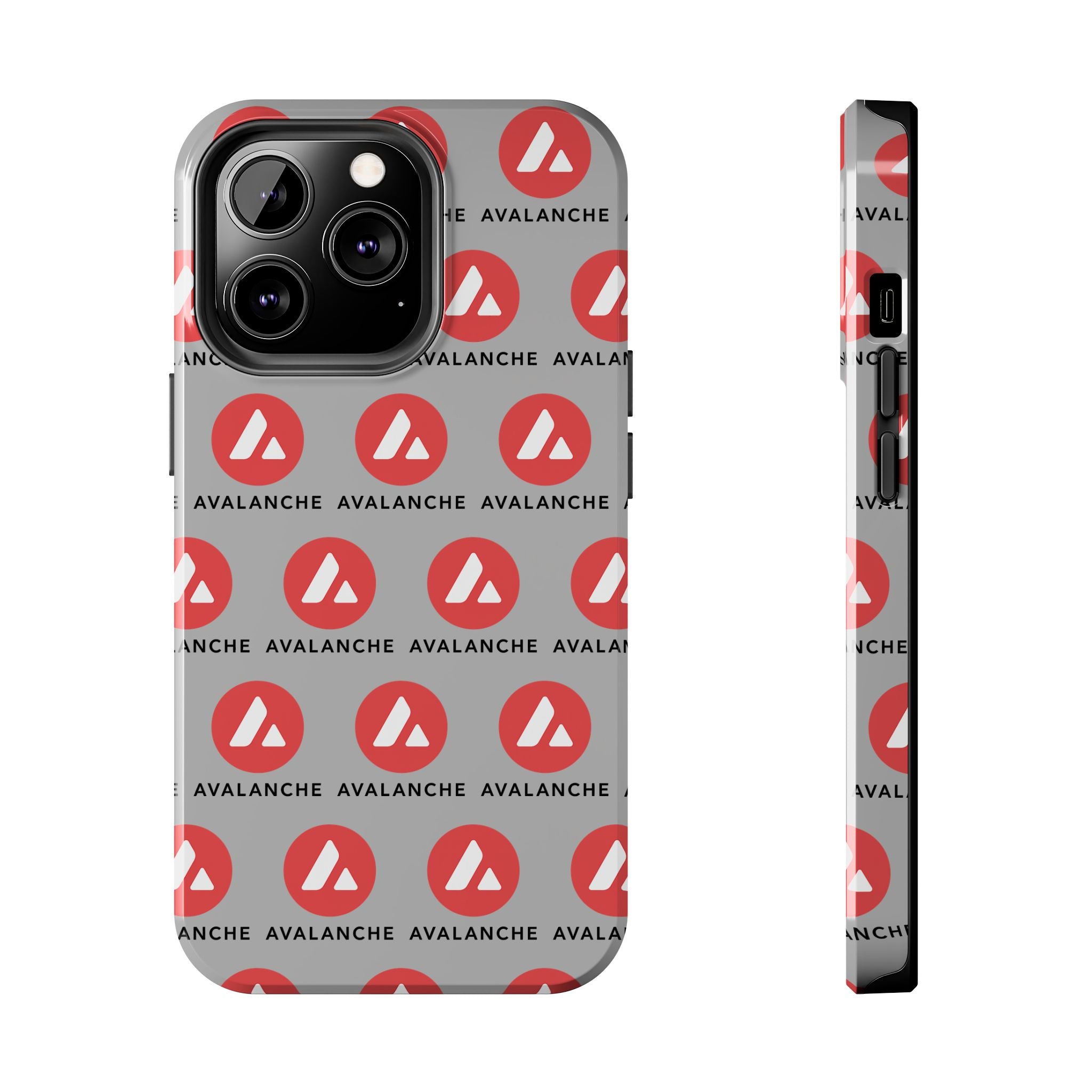 Avalanche Tough Phone Case AVAX Crypto Phone Case iPhone and Samsung Case Glossy Protective Cover Avalanche Logo Case