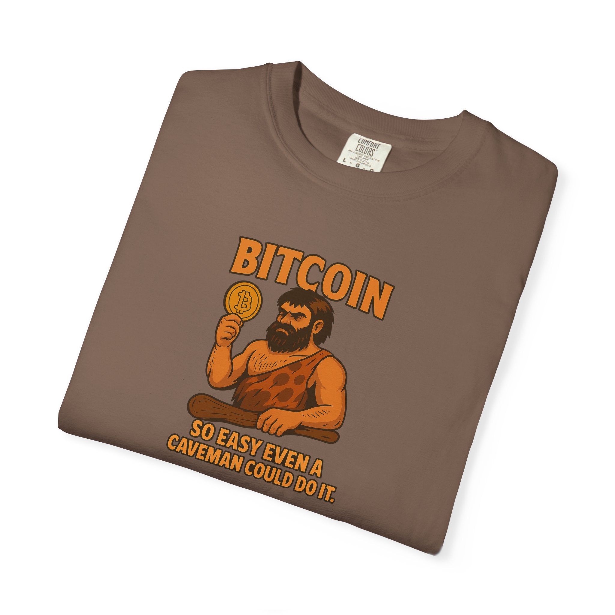 From Stone Age to Digital Age So easy even a Caveman can do it Bitcoin Tee 9 colors 100% cotton