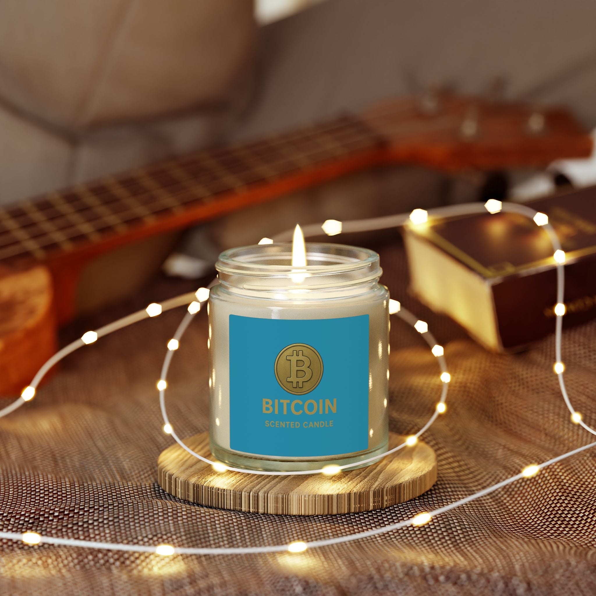 Bitcoin Logo Candles Coconut Apricot Wax 4 oz & 9 oz sizes 8 fragrances available