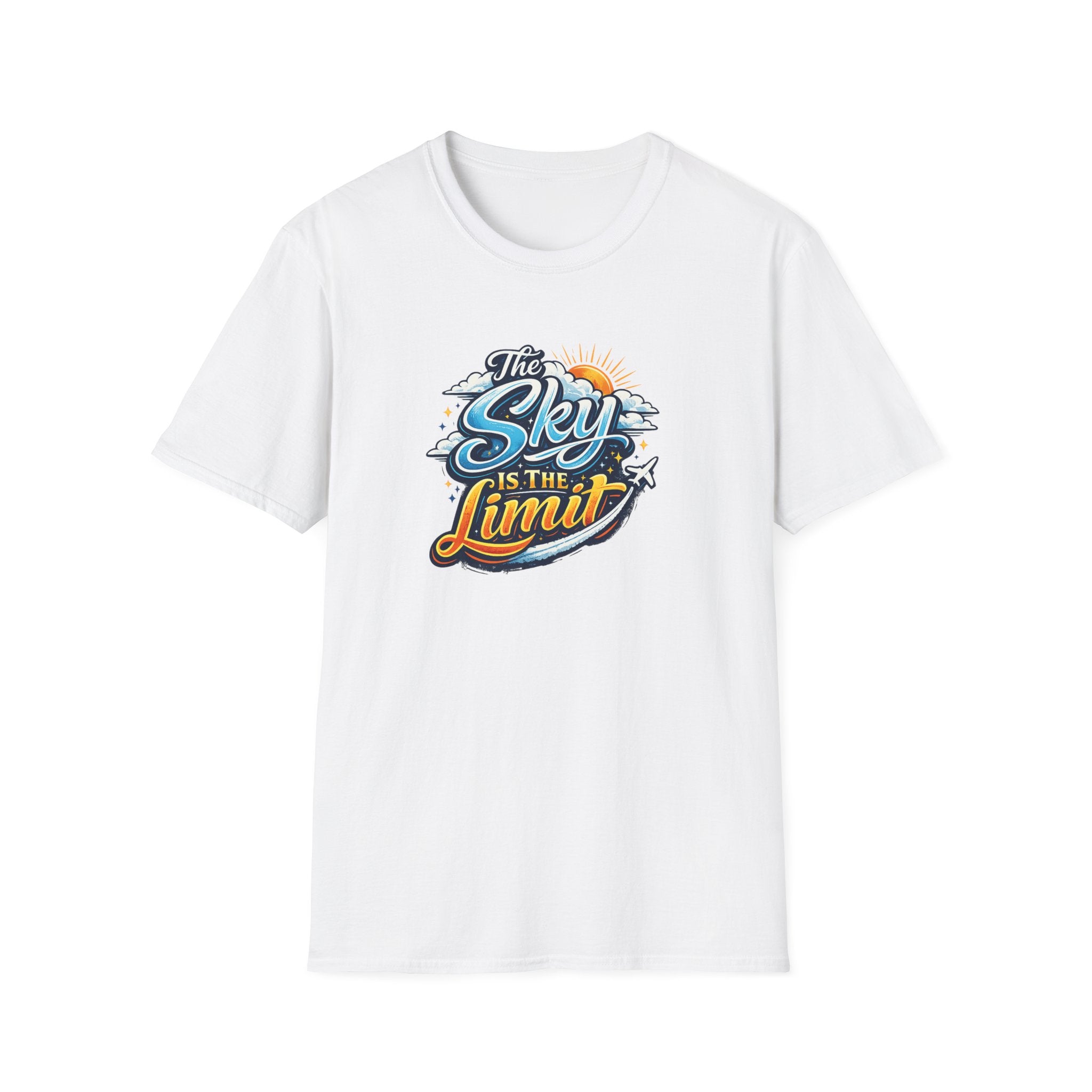 The Sky Is The Limit Motivations-T-Shirt Inspirierendes Spruch-Shirt Dream Big Positive Mindset T-Shirt 7 Farben 100% Baumwolle