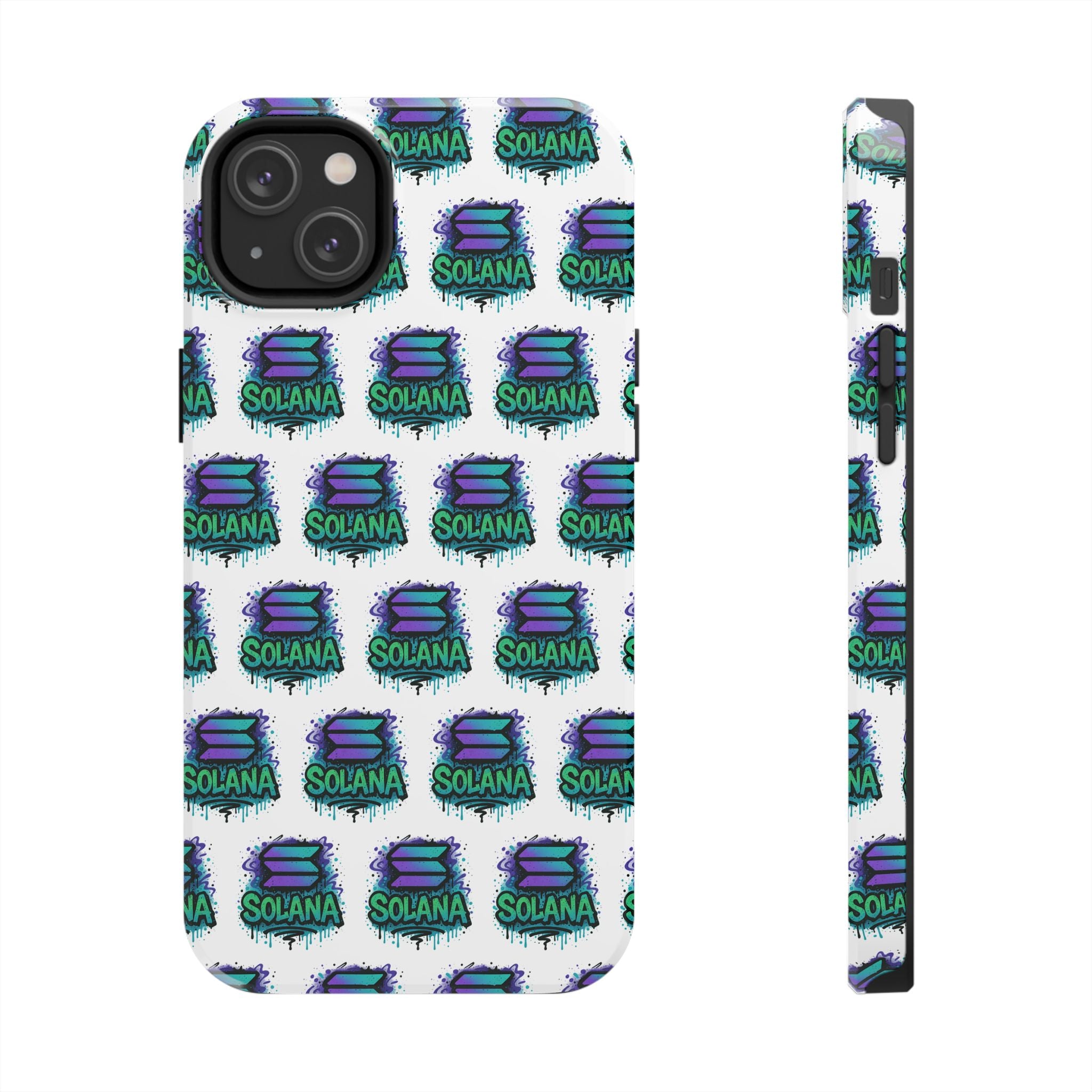 Edgy Solana Tough Phone Case Crypto iPhone Samsung Case Glossy Protective Phone Cover Impact Resistant SOL Case