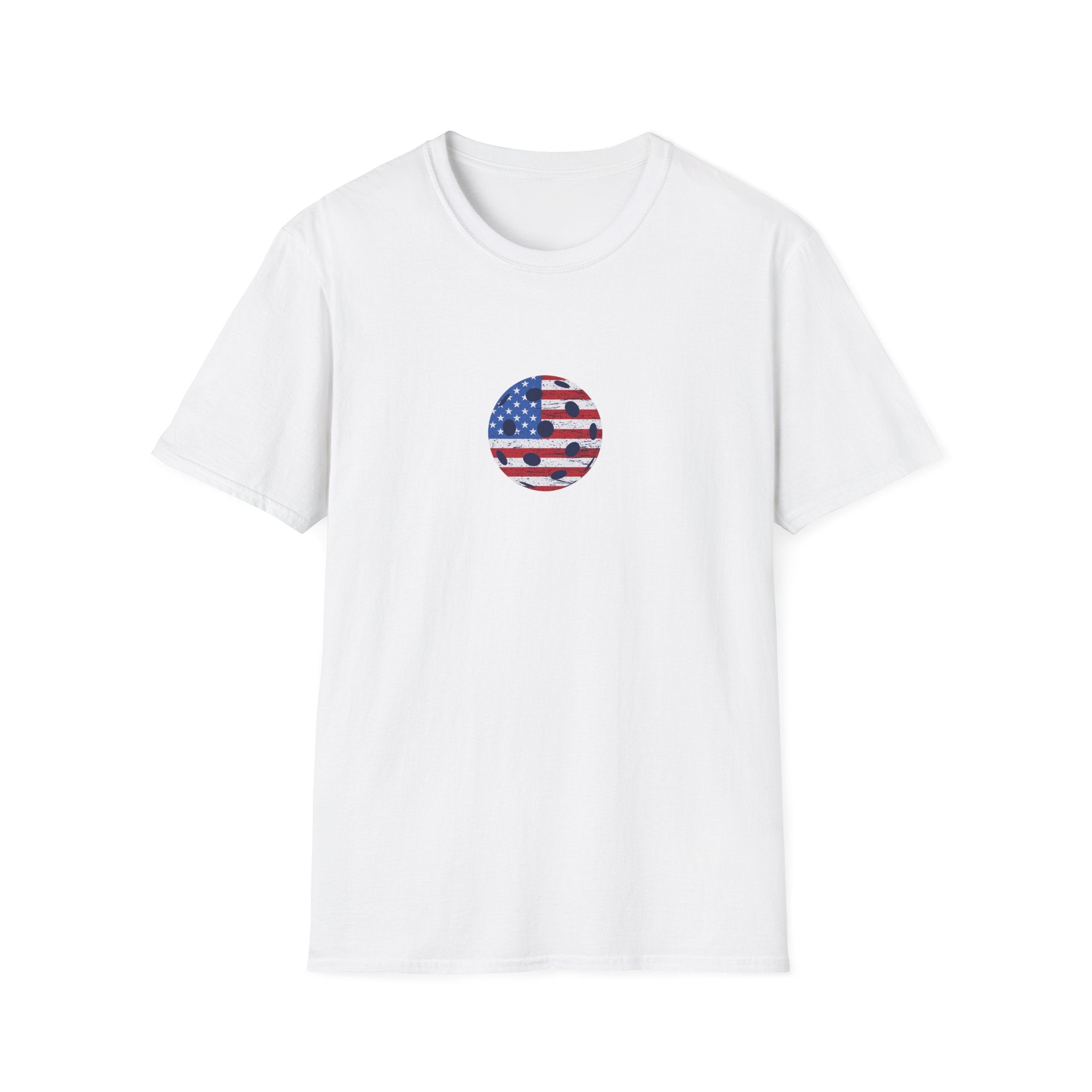 Patriotic Pickleball Shirt USA Flag Pickleball Tee Fourth of July Gift for Players 10 colors 100% cotton