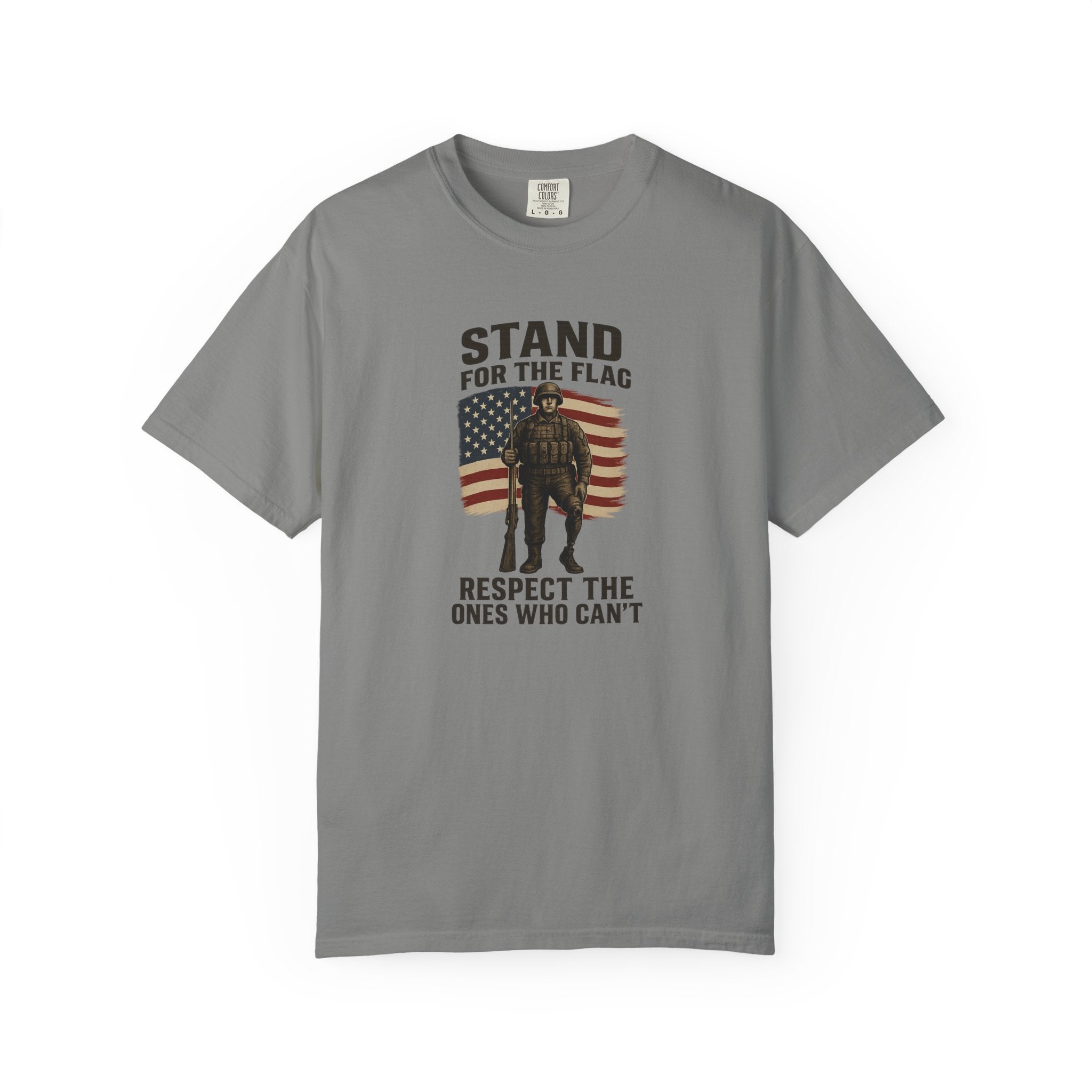 Stehe für die Flagge Veteranen T-Shirt Patriotisches Militärshirt USA Flagge Soldat T-Shirt Veteranen und Patrioten 5 Farben 100% Baumwolle