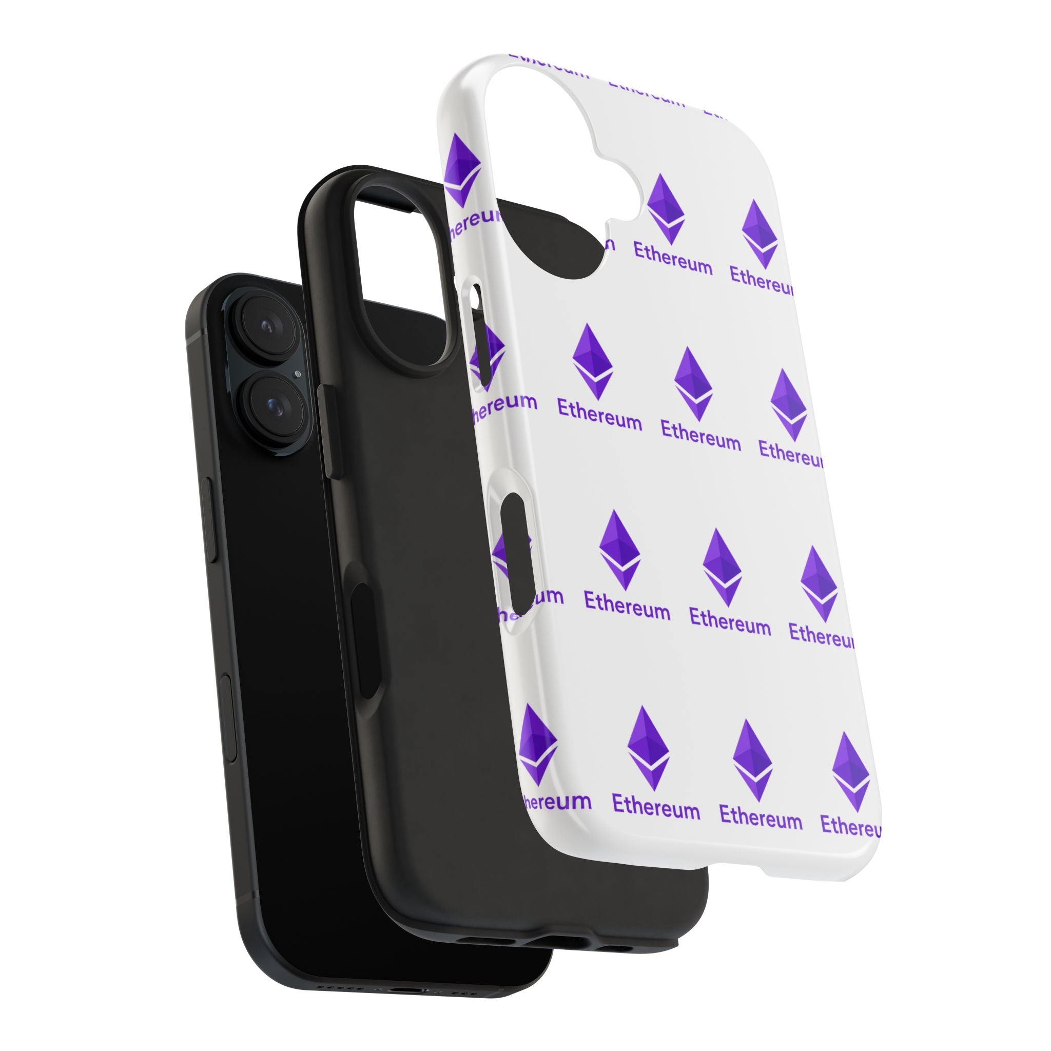Ethereum Tough Phone Case Crypto iPhone Samsung Case Glossy Protective Phone Cover Impact Resistant ETH Case