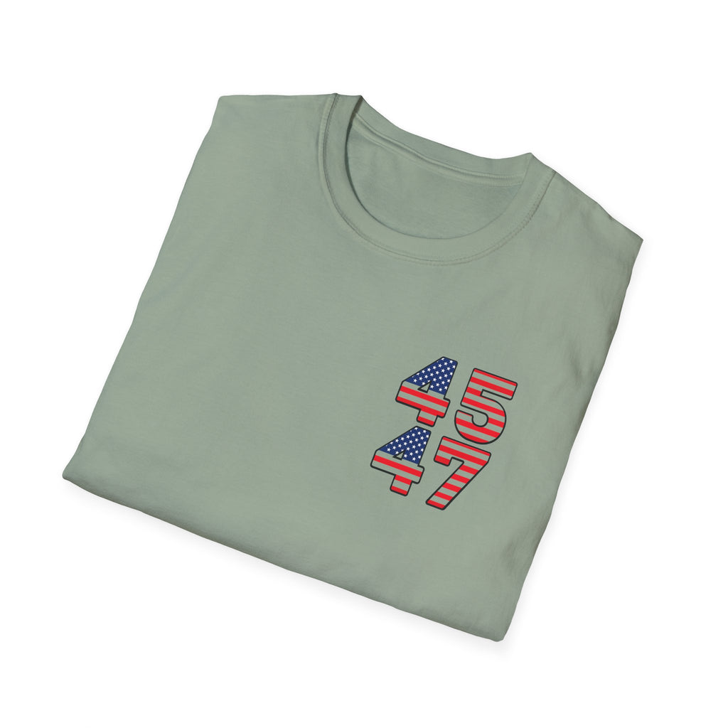 Patriotic 45 47 T-Shirt USA Flag American Pride Tee Fourth of July Shirt Gift for Republican Patriot 7 colors 100% cotton
