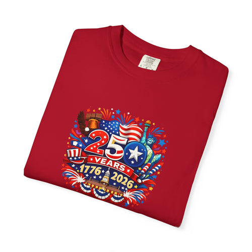 Sats and Stripes America 250 Years Shirt 1776-2026 Tee USA Independence Anniversary Shirt Red Folded